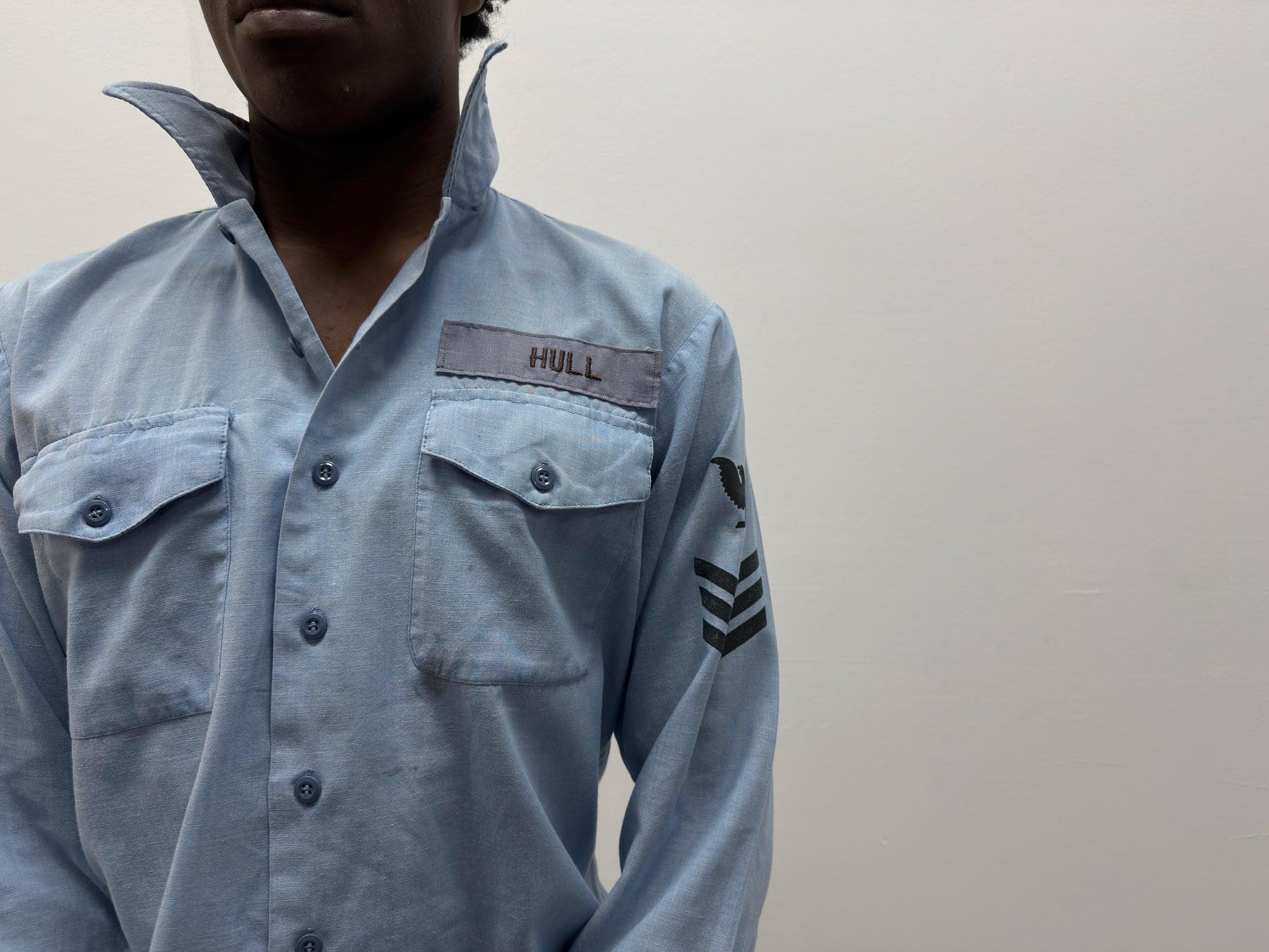 1970s us army button up shirt