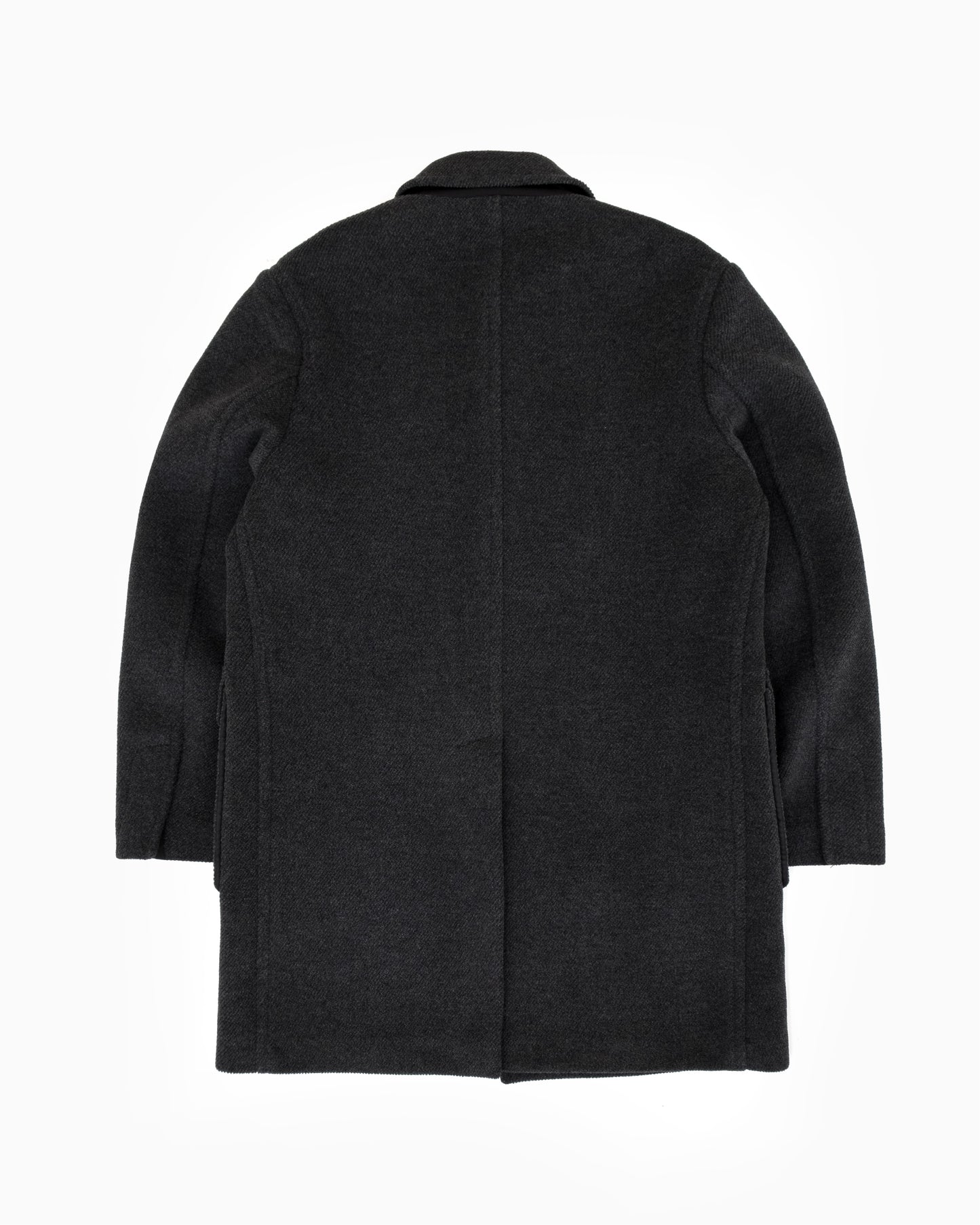 Prada AW99 Wool Coat with Leather Tabs