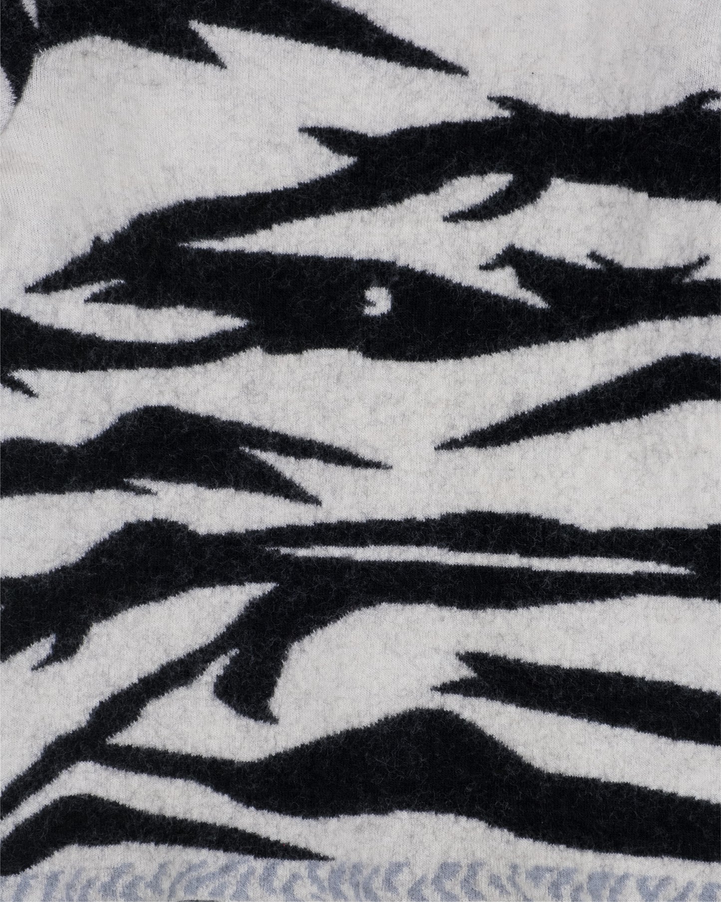 1980s Kenzo Zebra Zip Up Cardigan