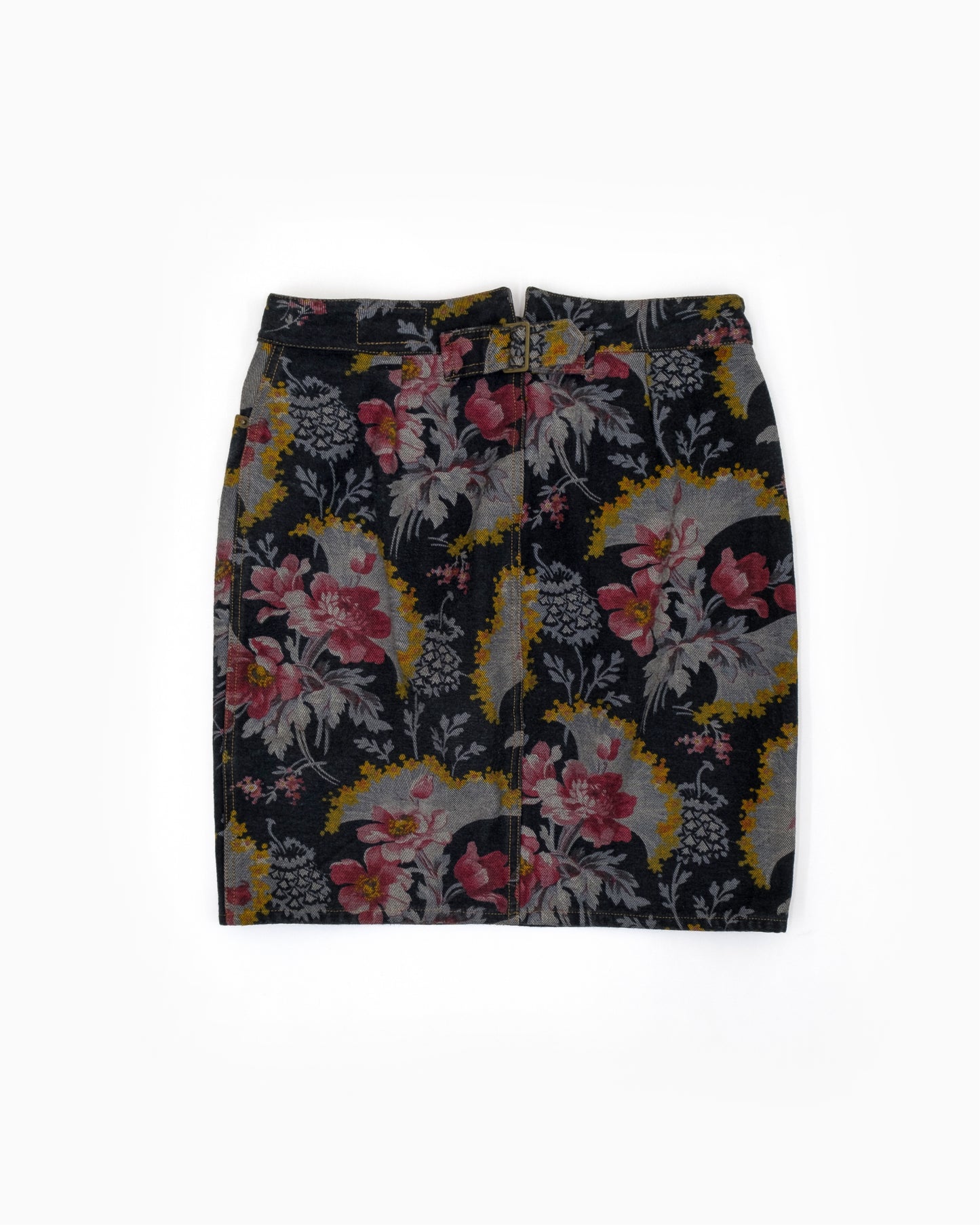 Kenzo Floral Denim Mini Skirt