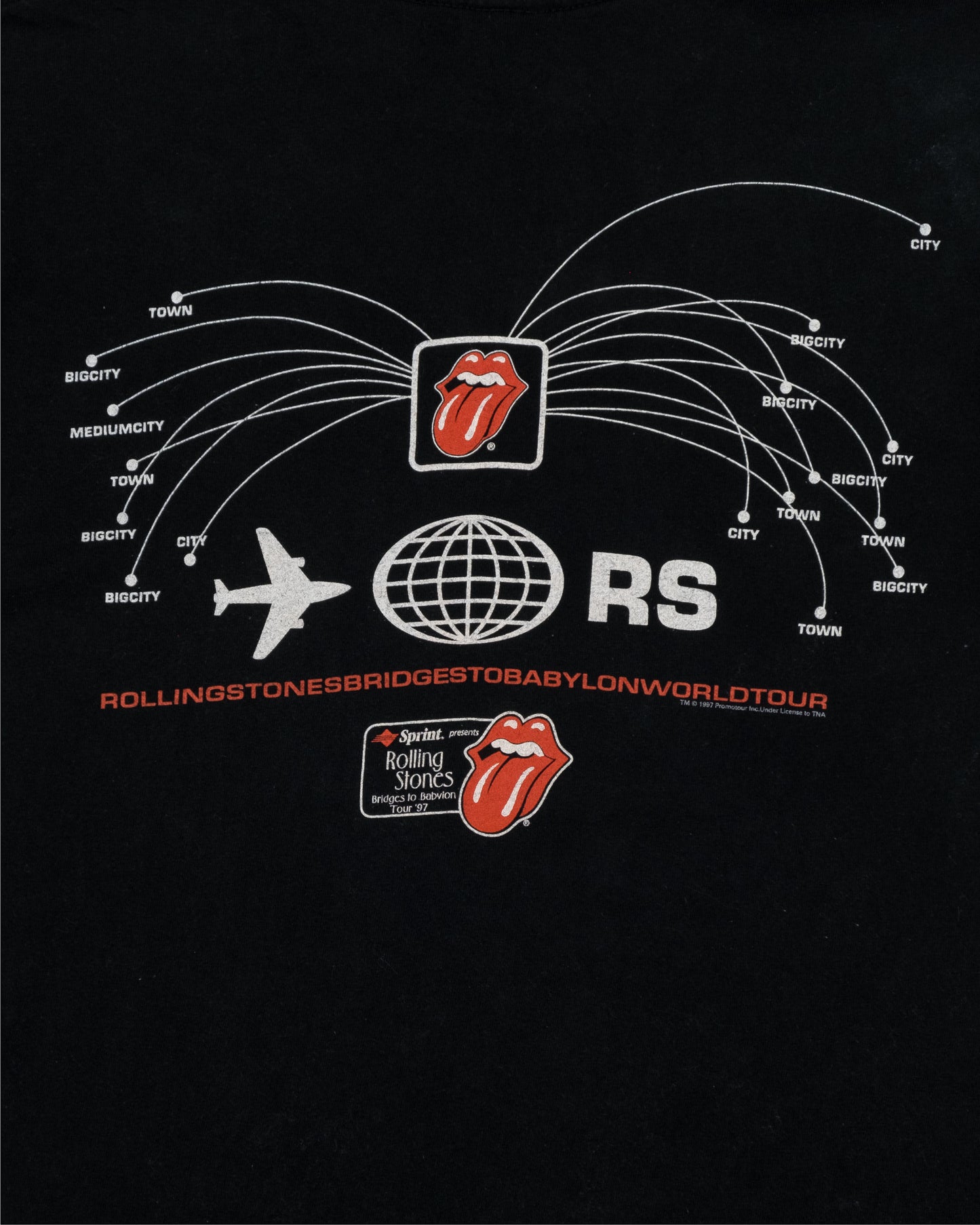 1997 Rolling Stones Tongue & Lips Tour T-Shirt