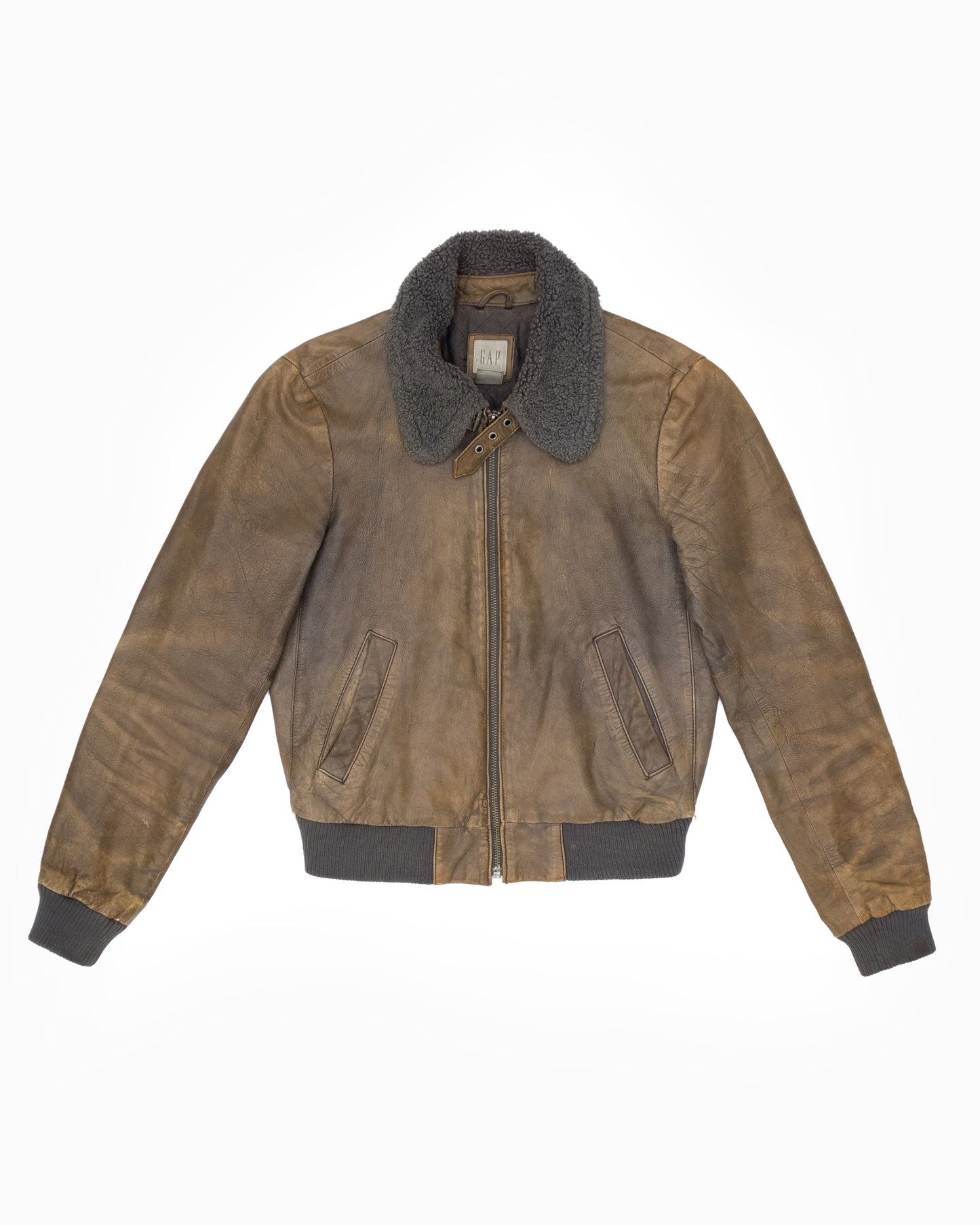 Gap Leather Aviator Jacket