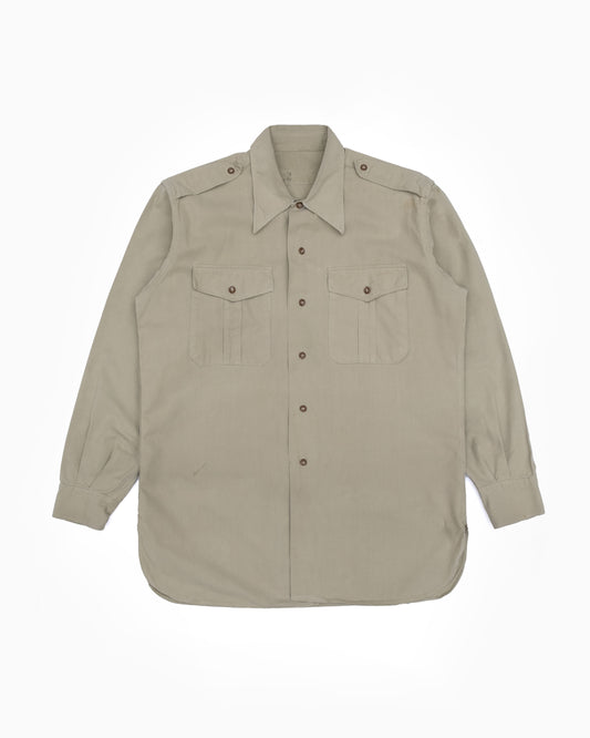 1960s French Army Camp Collar Safari Shirt