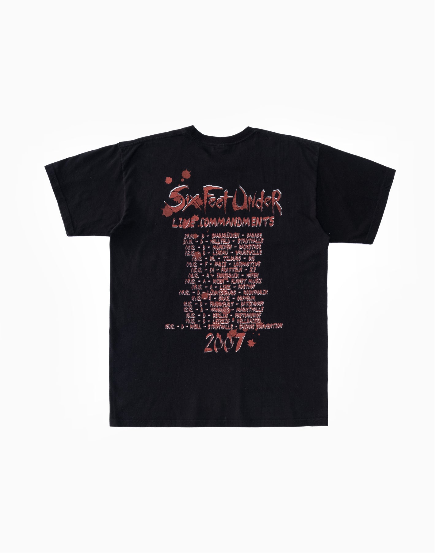 2007 Six Feet Under Live Commandments Tour T-Shirt