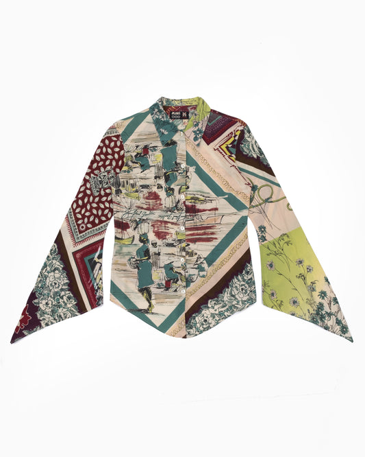 Jean Paul Gaultier Go Around the World Button Up Shirt
