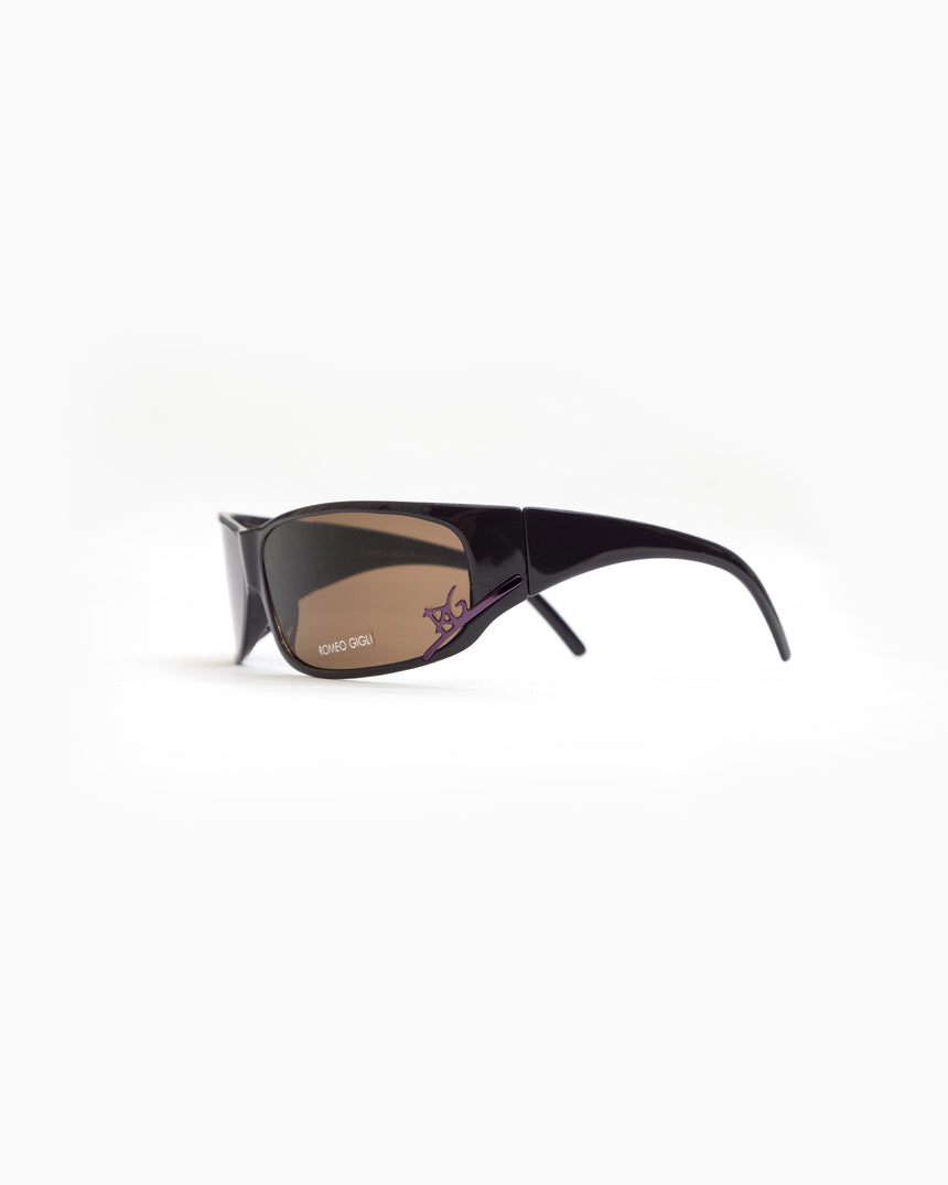 Romeo Gigli Logo Sunglasses with Curved Legs