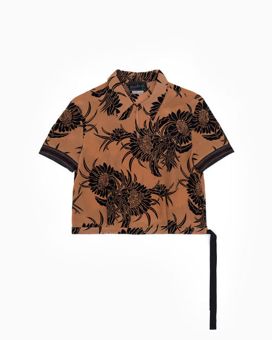 2013 Prada Cropped Floral T-Shirt