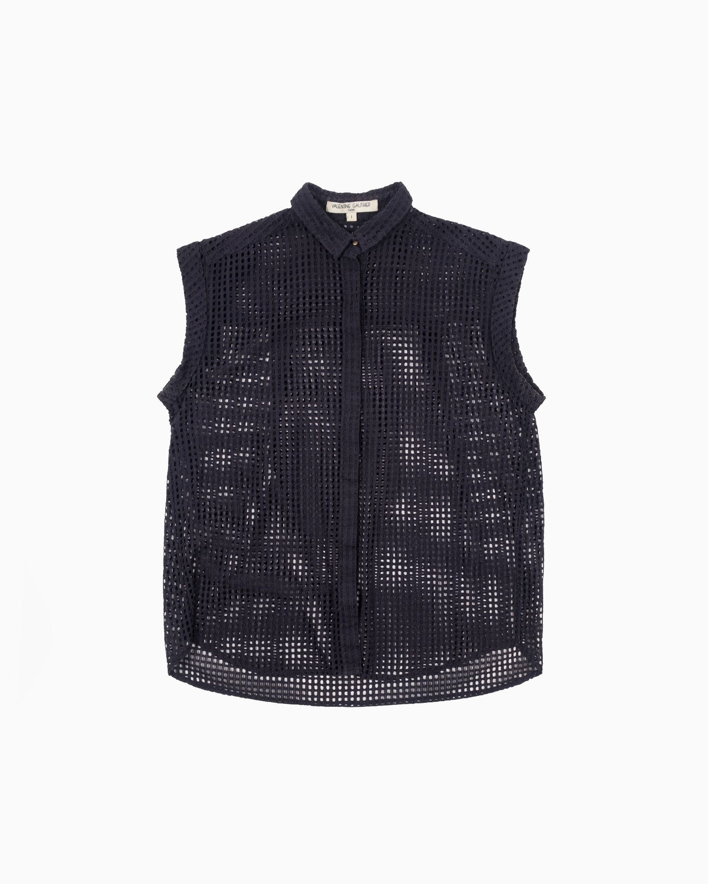 Valentine Gauthier Perforated Sleeveless Shirt