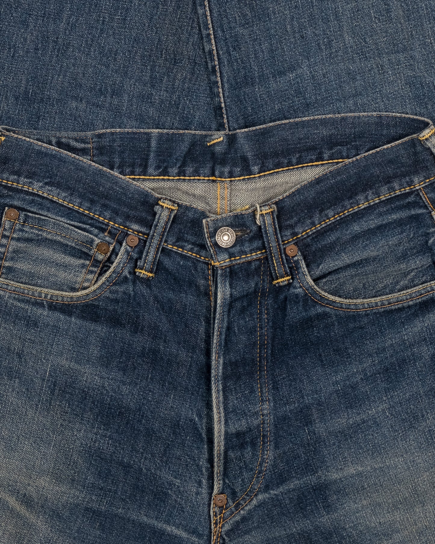 Evisu Selvedge Jeans with Worn Off Seagull Pockets