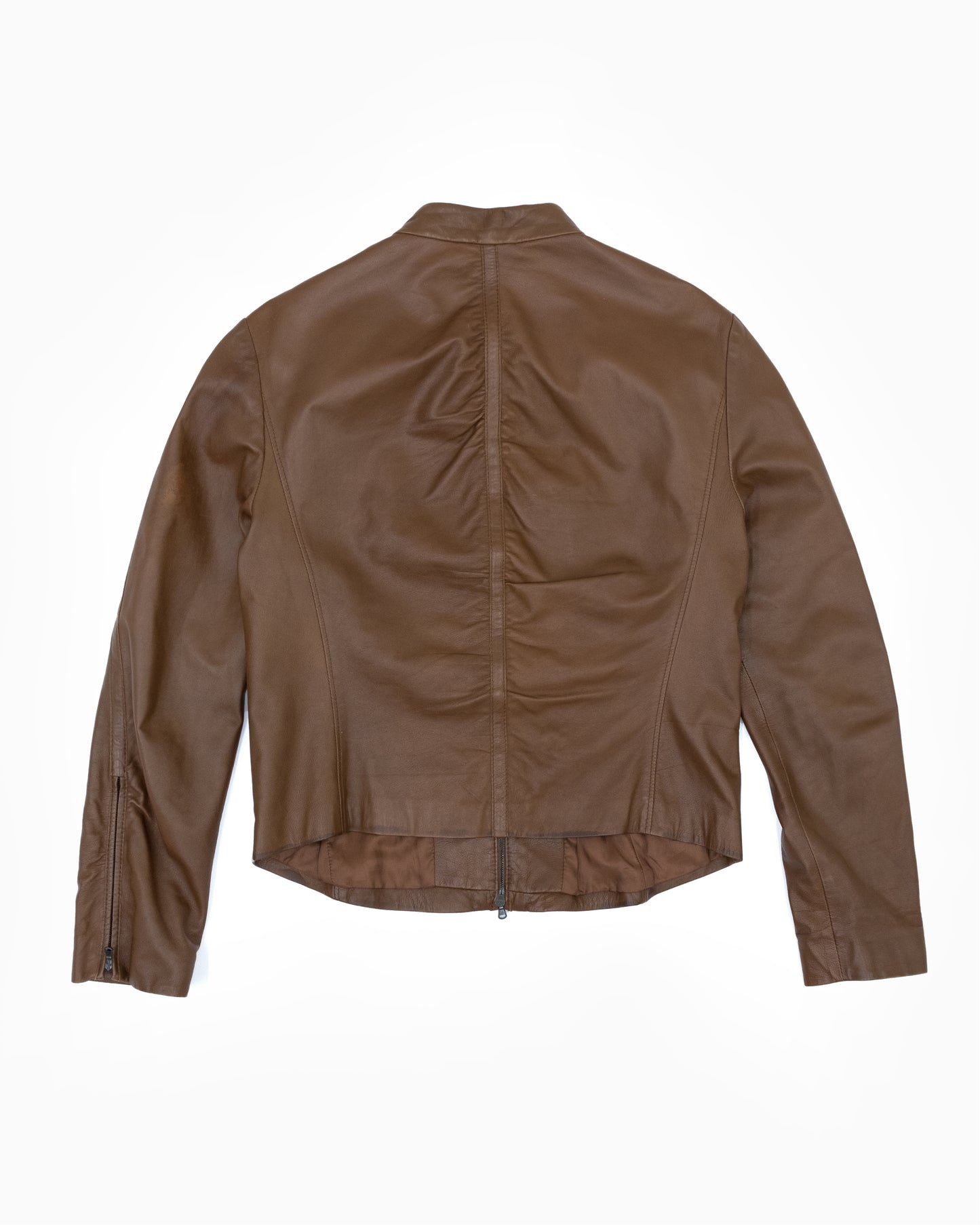 Orwell Ruffled Leather Motorcycle Jacket