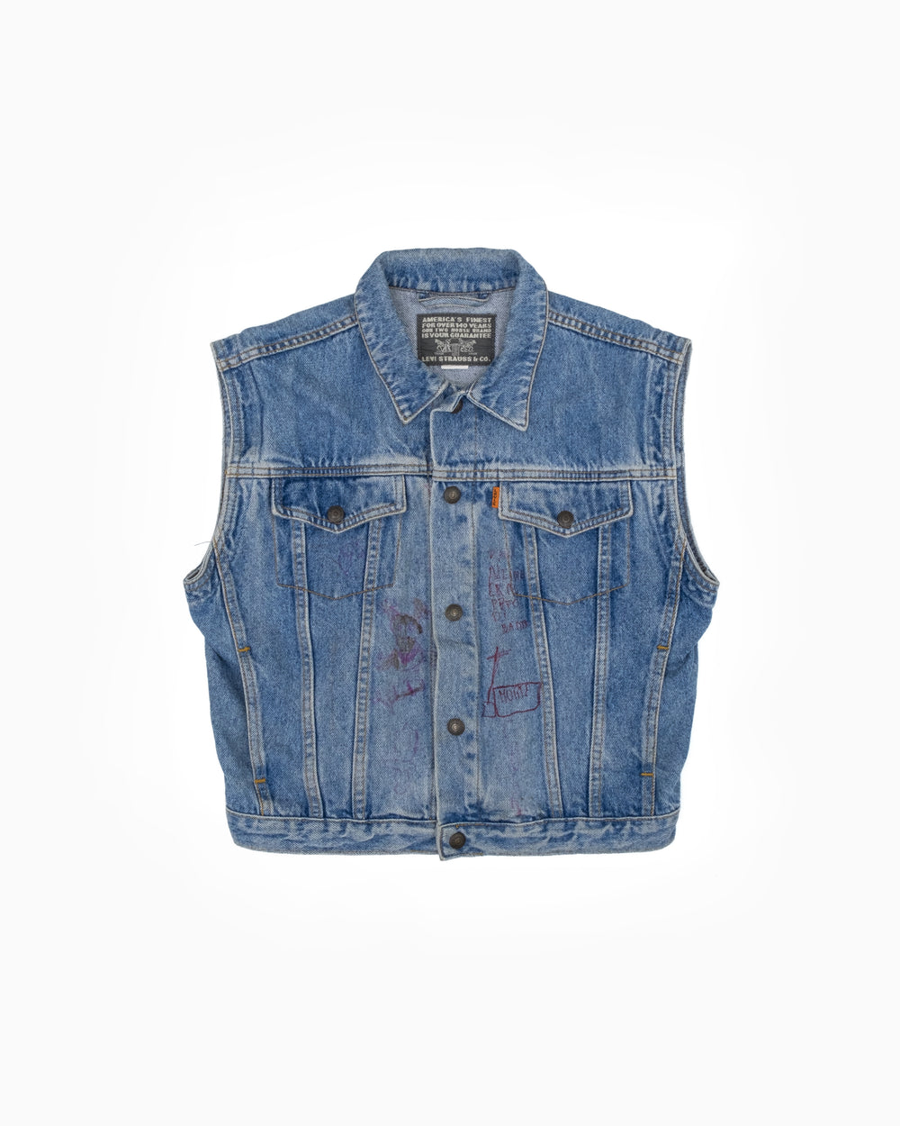 Levi's Children's Orange Tab Denim Trucker Vest