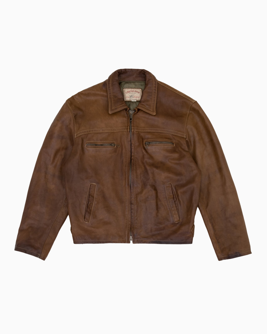 1980s Chevignon Leather Jacket