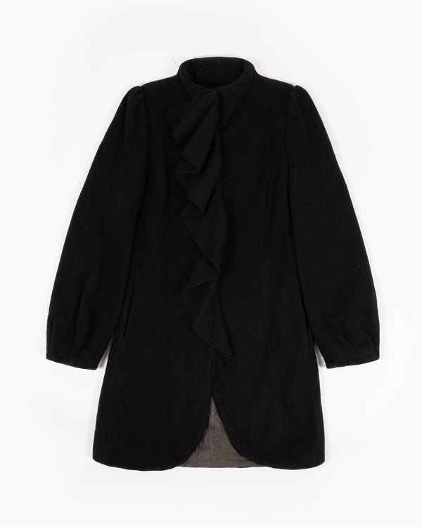 Sisley Wool Coat with Waterfall Button Line