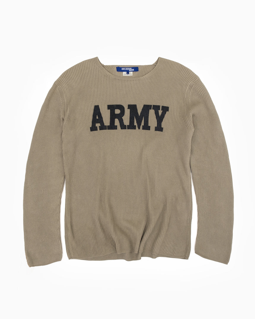 Junya Watanabe AW18 Collarless Army Sweater