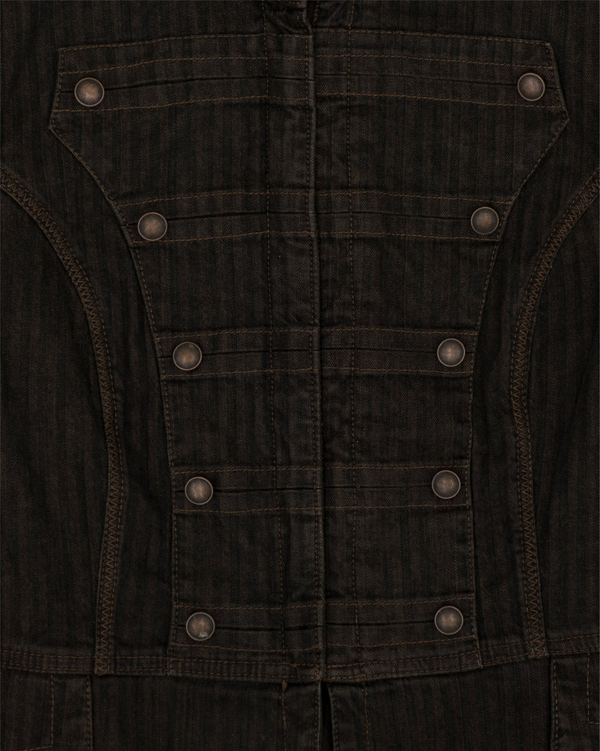 Striped Cotton Jacket with 18th Century Details