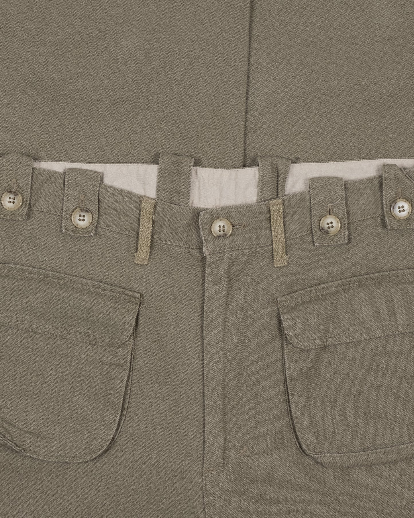 1970s Japanese Army Heringbone Trousers