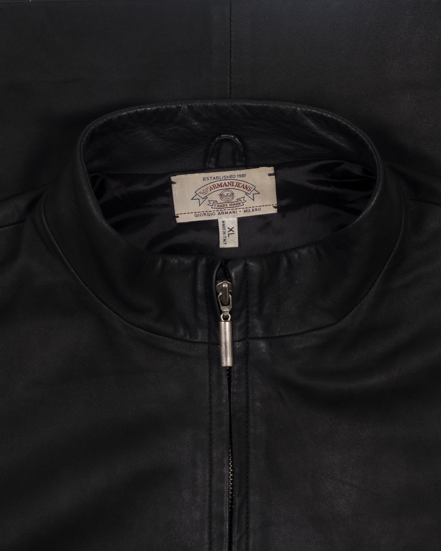 1980s Armani Jeans Leather Jacket