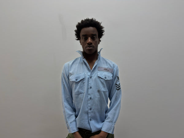 1970s us army button up shirt