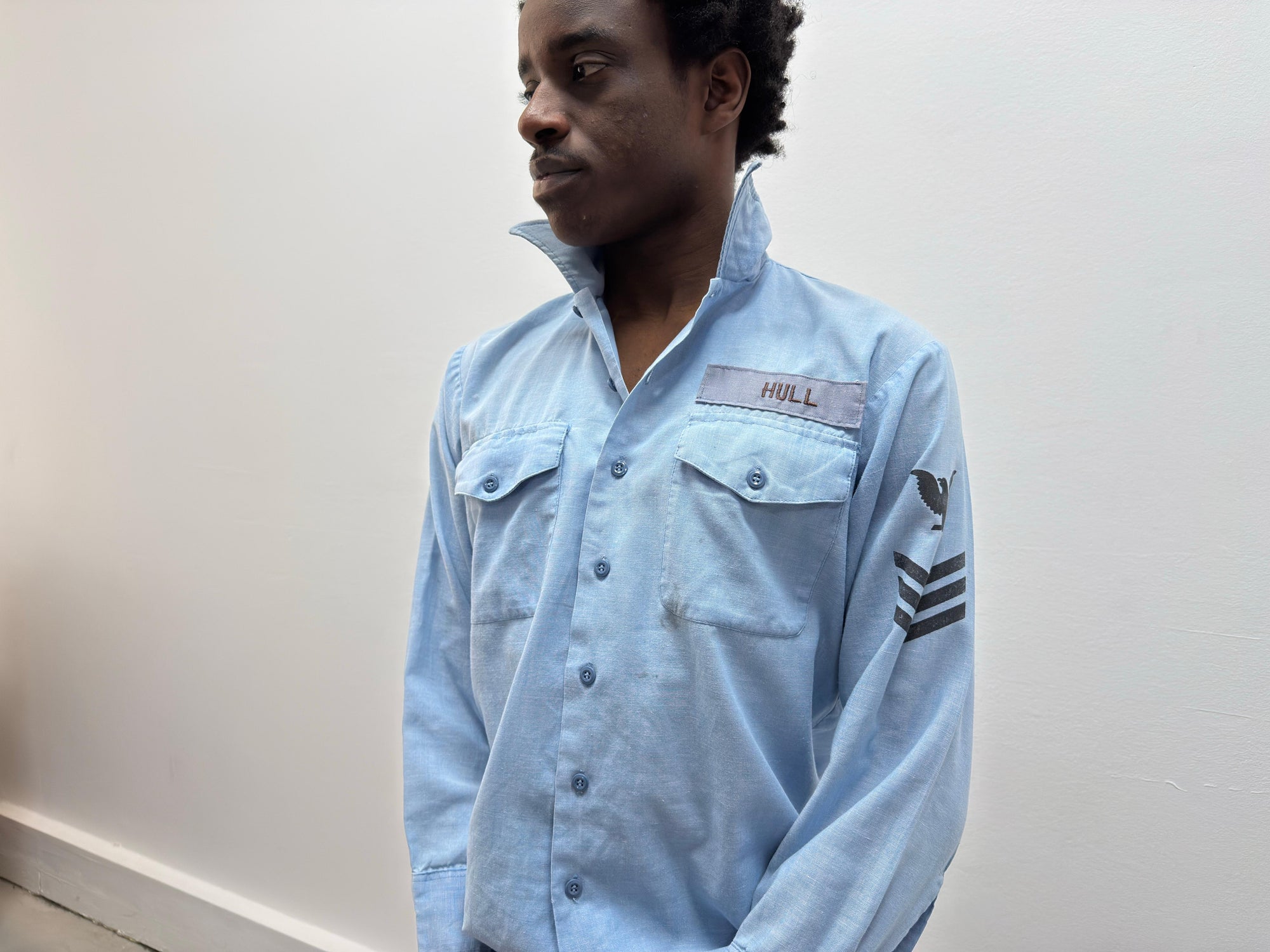 1970s us army button up shirt