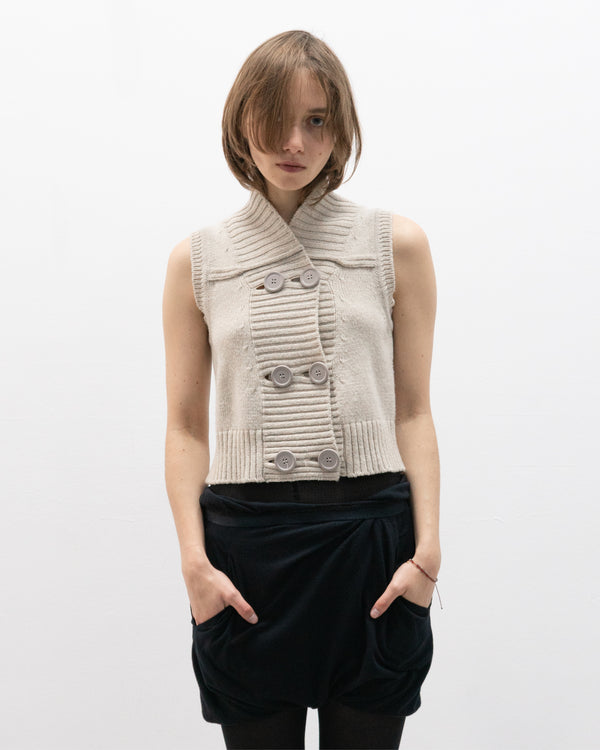 chloé aw05 double breasted knit gilet