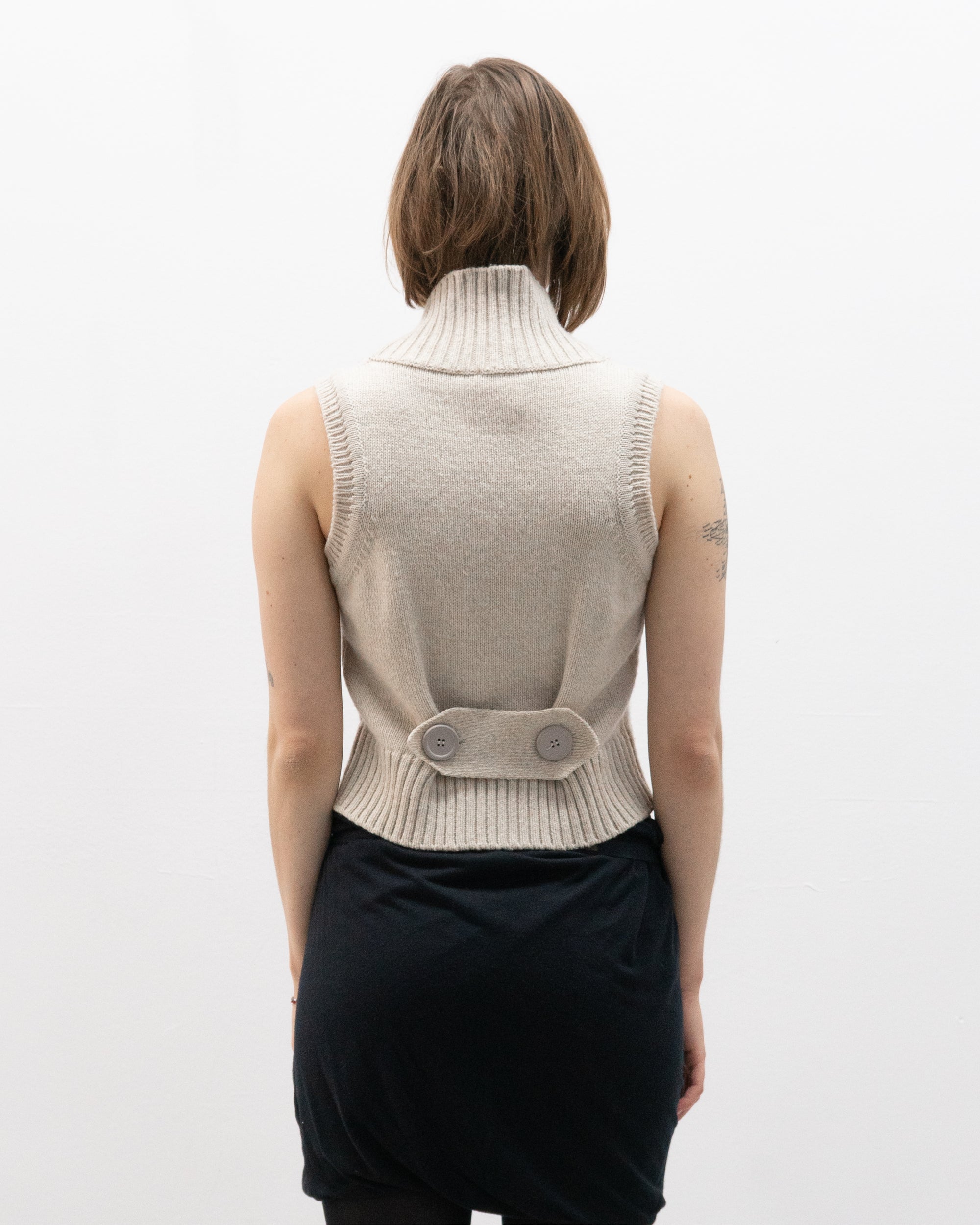 chloé aw05 double breasted knit gilet