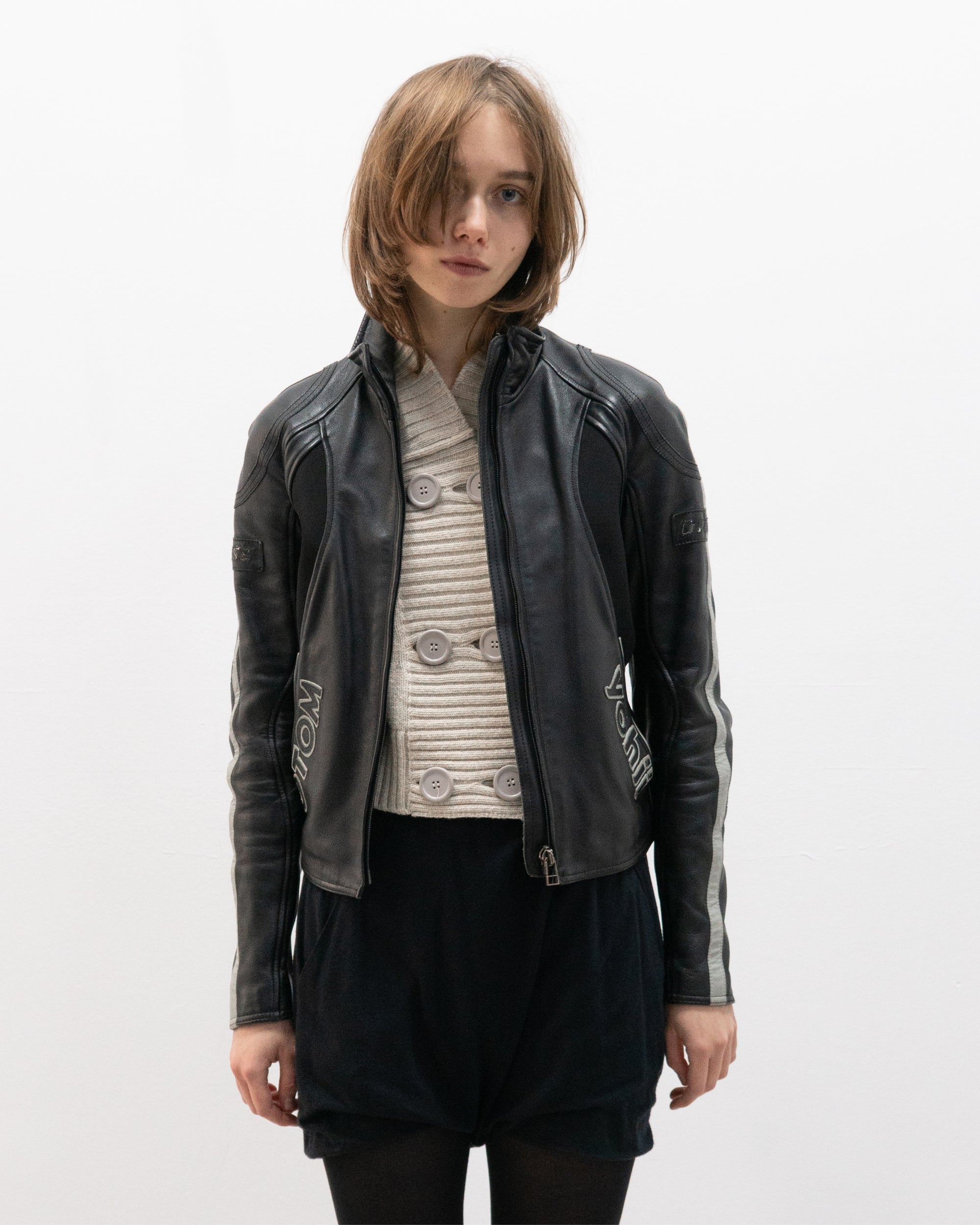 yohji yamamoto y's x dainese aw04 motorcycle leather jacket