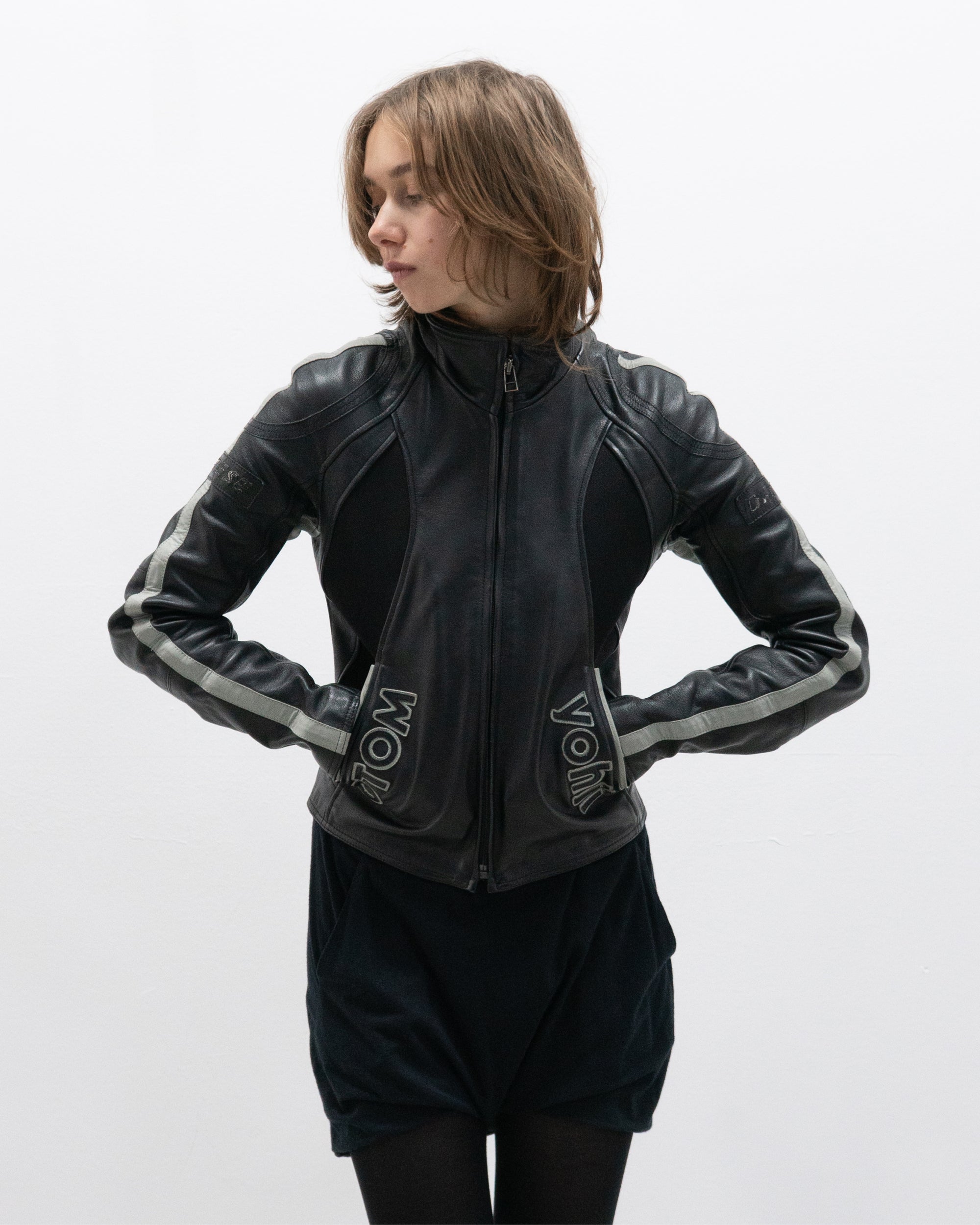 yohji yamamoto y's x dainese aw04 motorcycle leather jacket