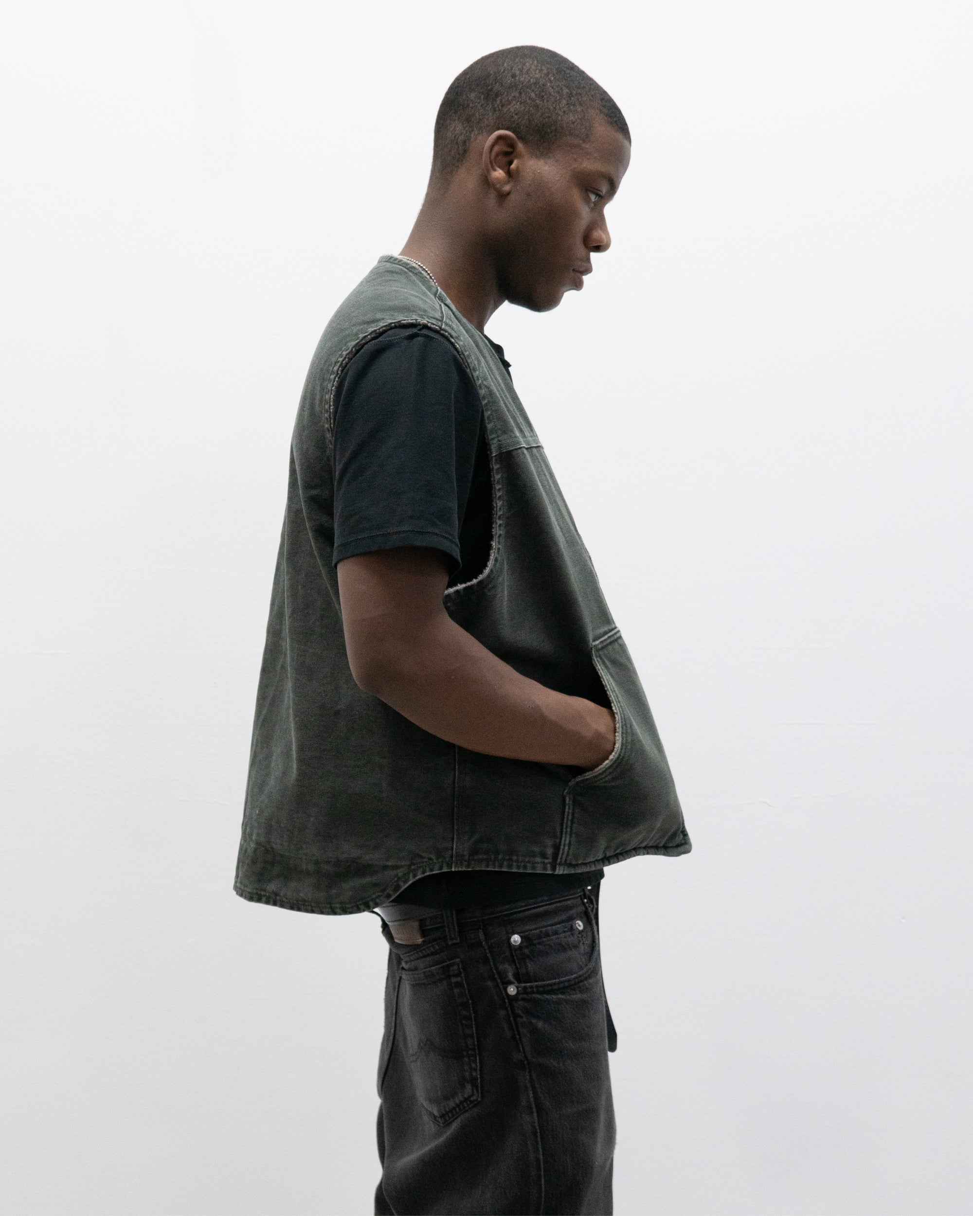 carhartt shearling lined duck canvas vest