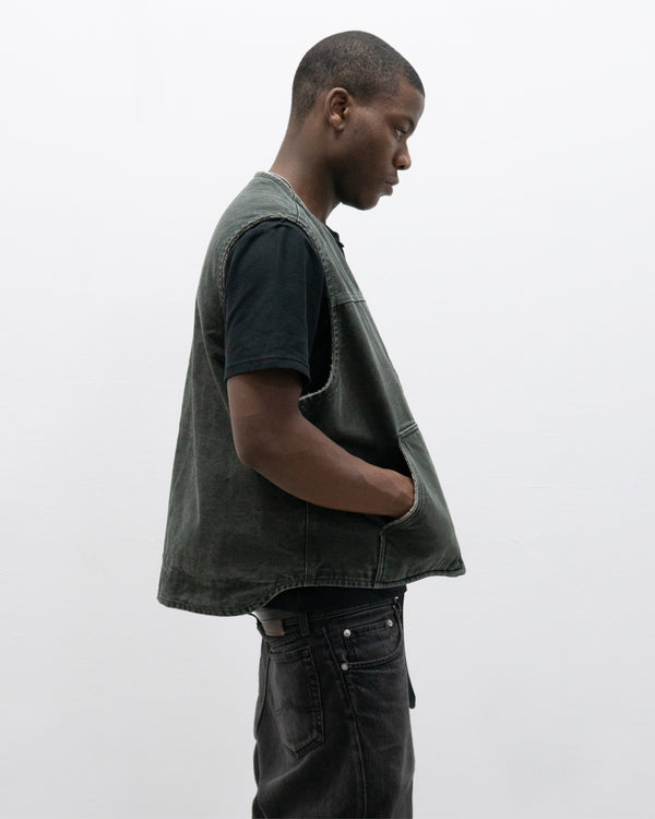 carhartt shearling lined duck canvas vest