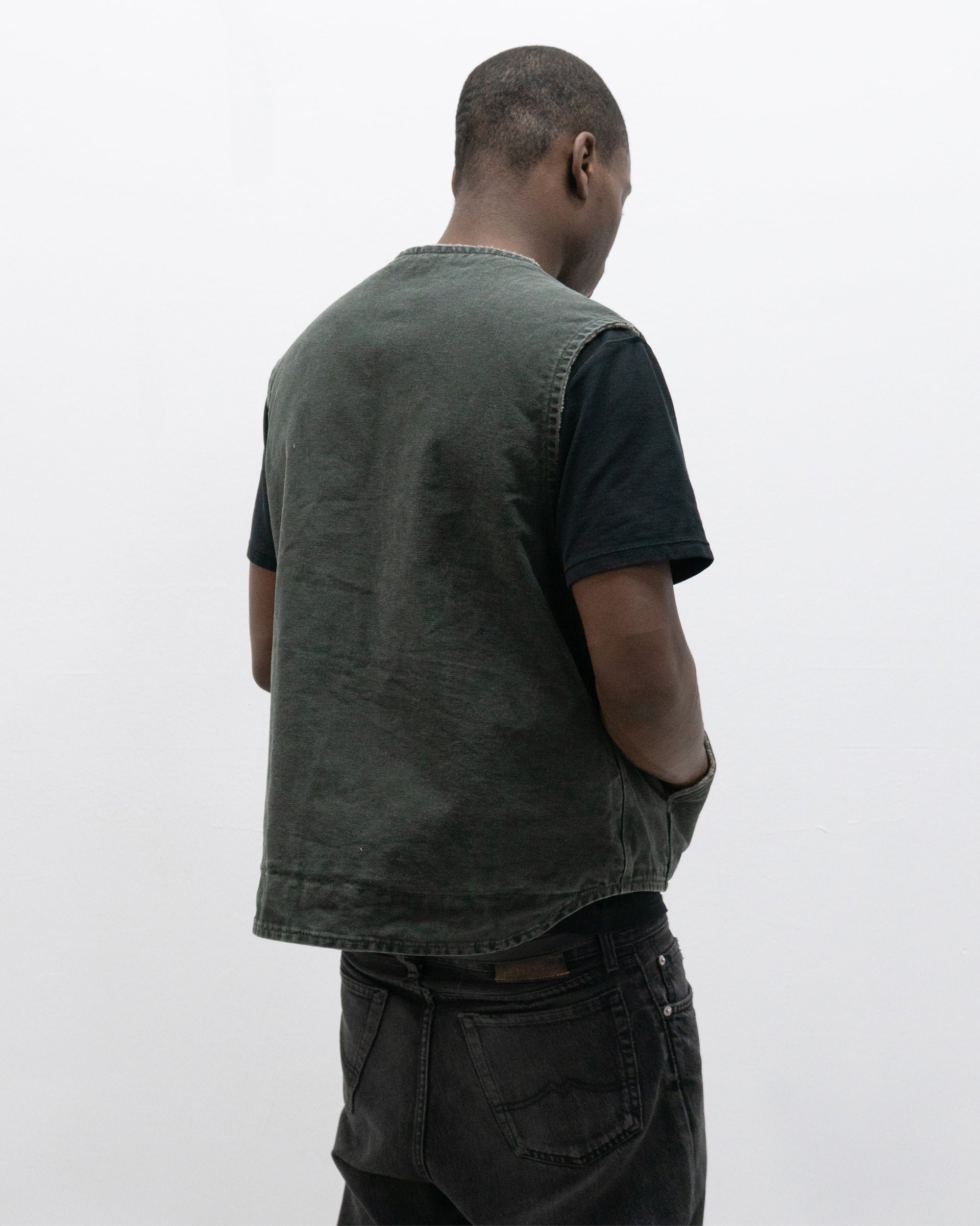 carhartt shearling lined duck canvas vest