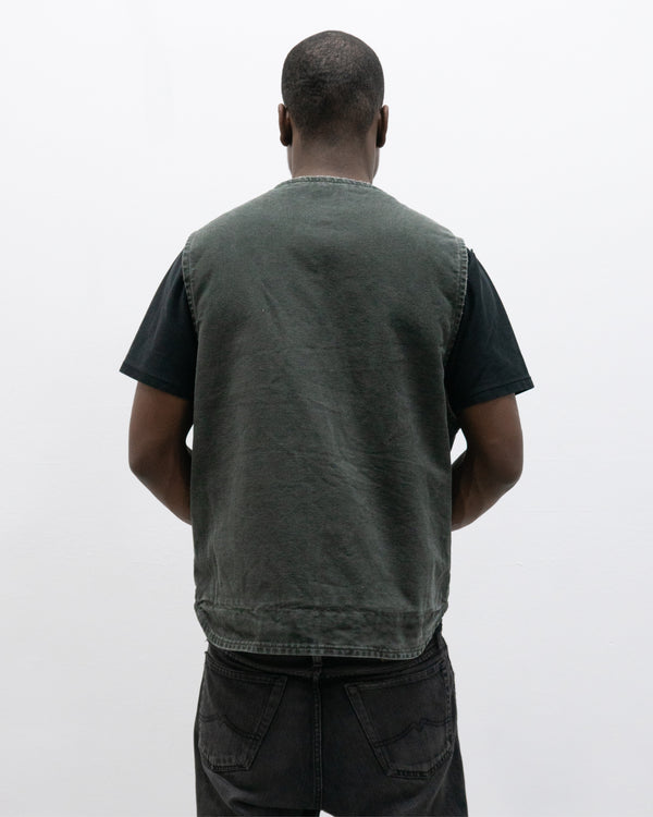 carhartt shearling lined duck canvas vest