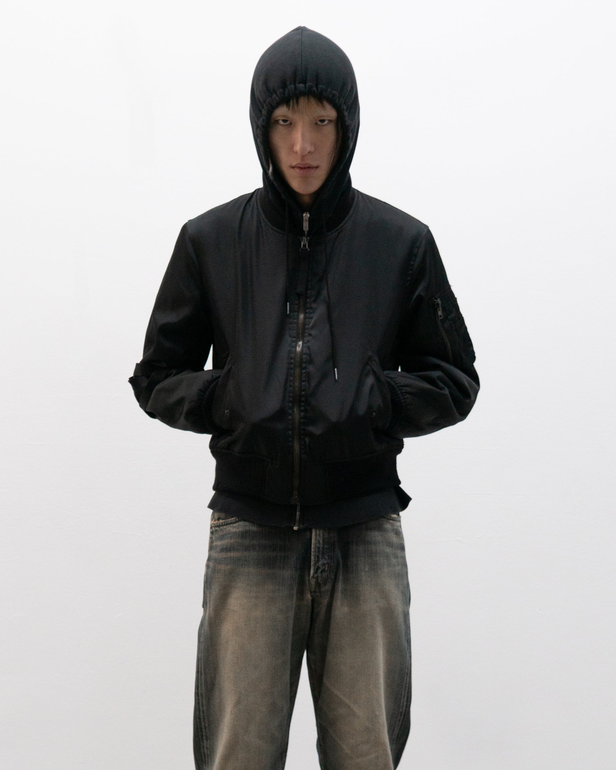 helmut lang aw03 bondage bomber jacket