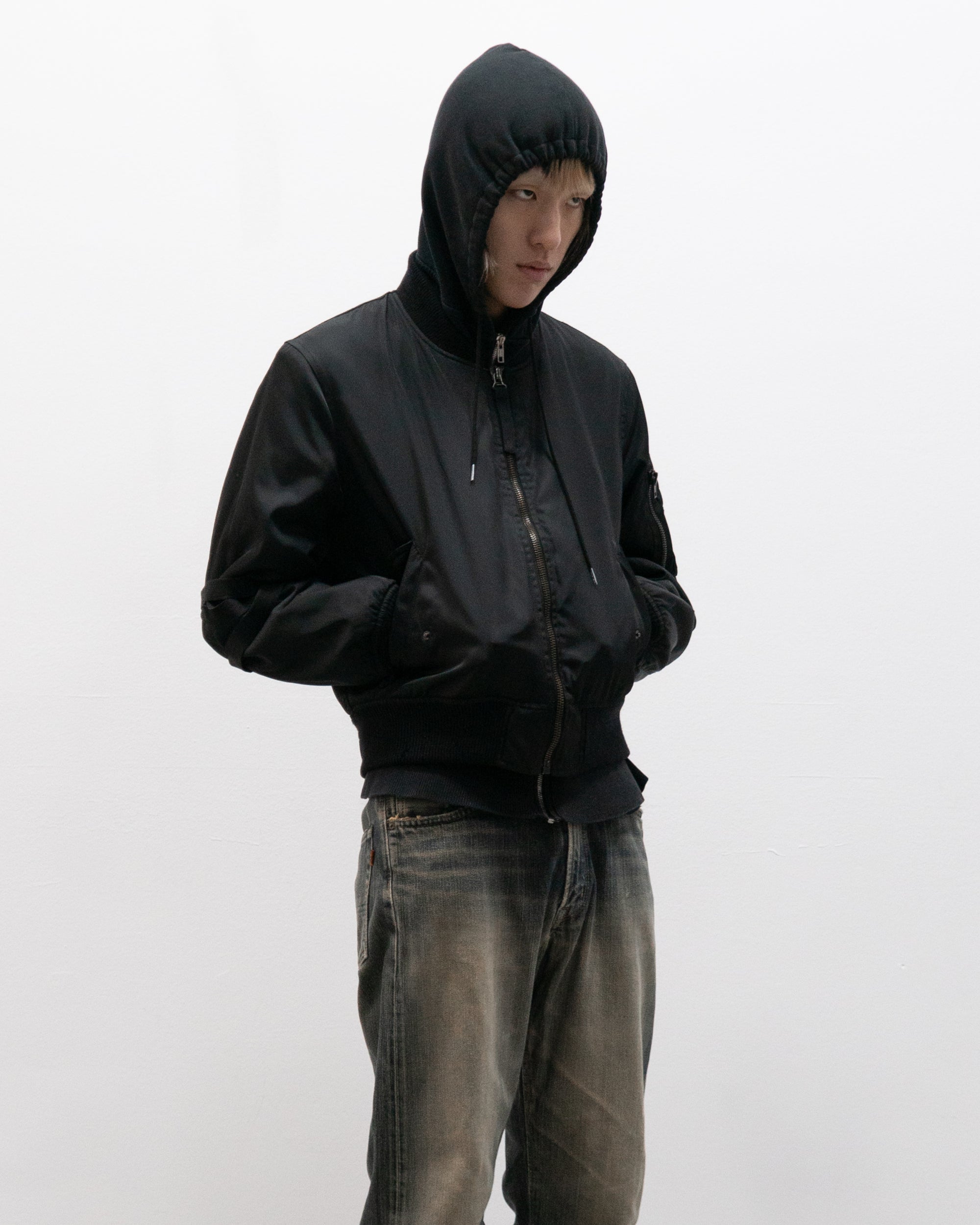 helmut lang aw03 bondage bomber jacket