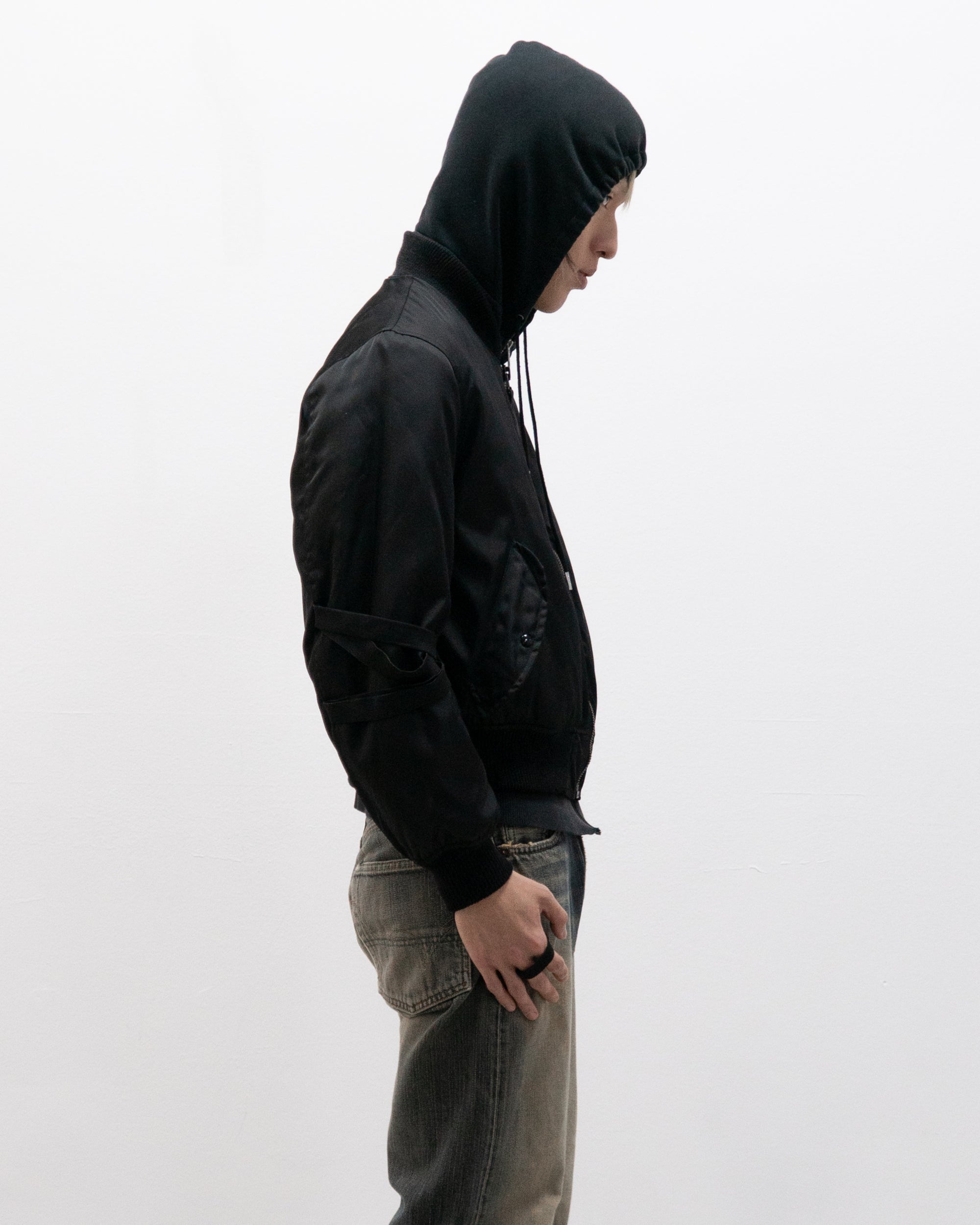 helmut lang aw03 bondage bomber jacket