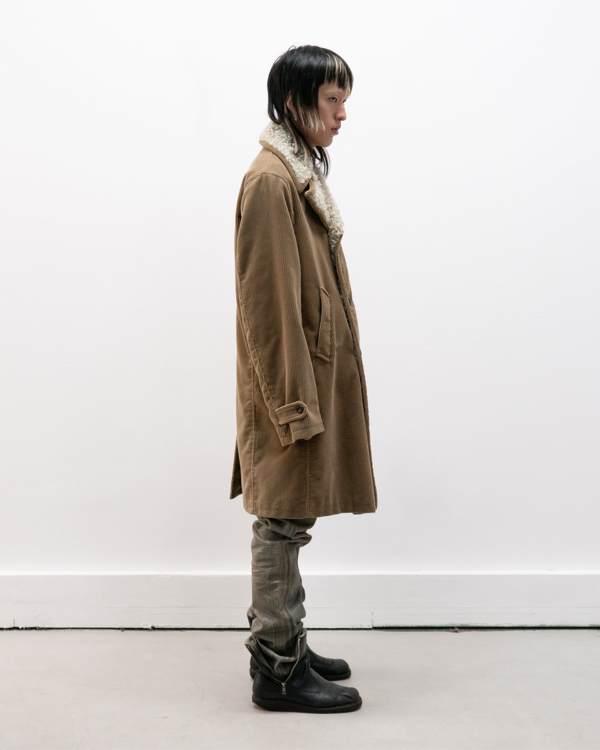 dolce & gabbana double breasted corduroy coat