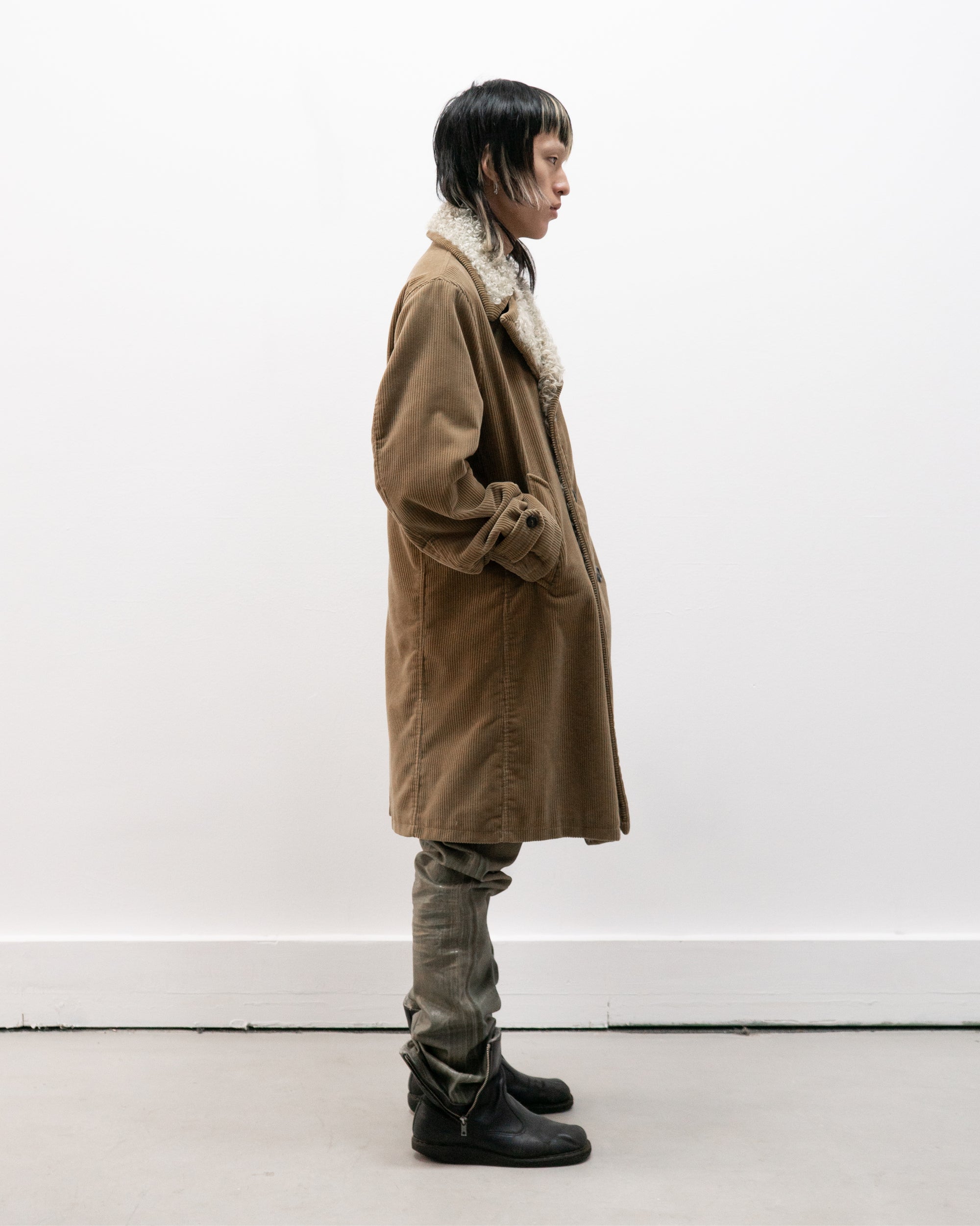 dolce & gabbana double breasted corduroy coat