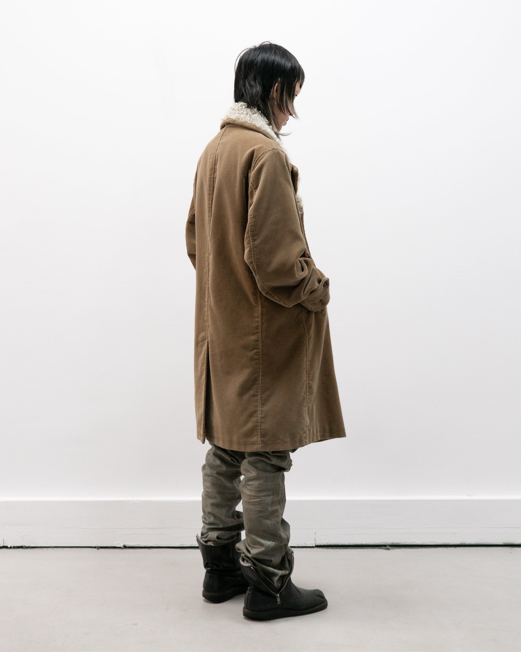 dolce & gabbana double breasted corduroy coat