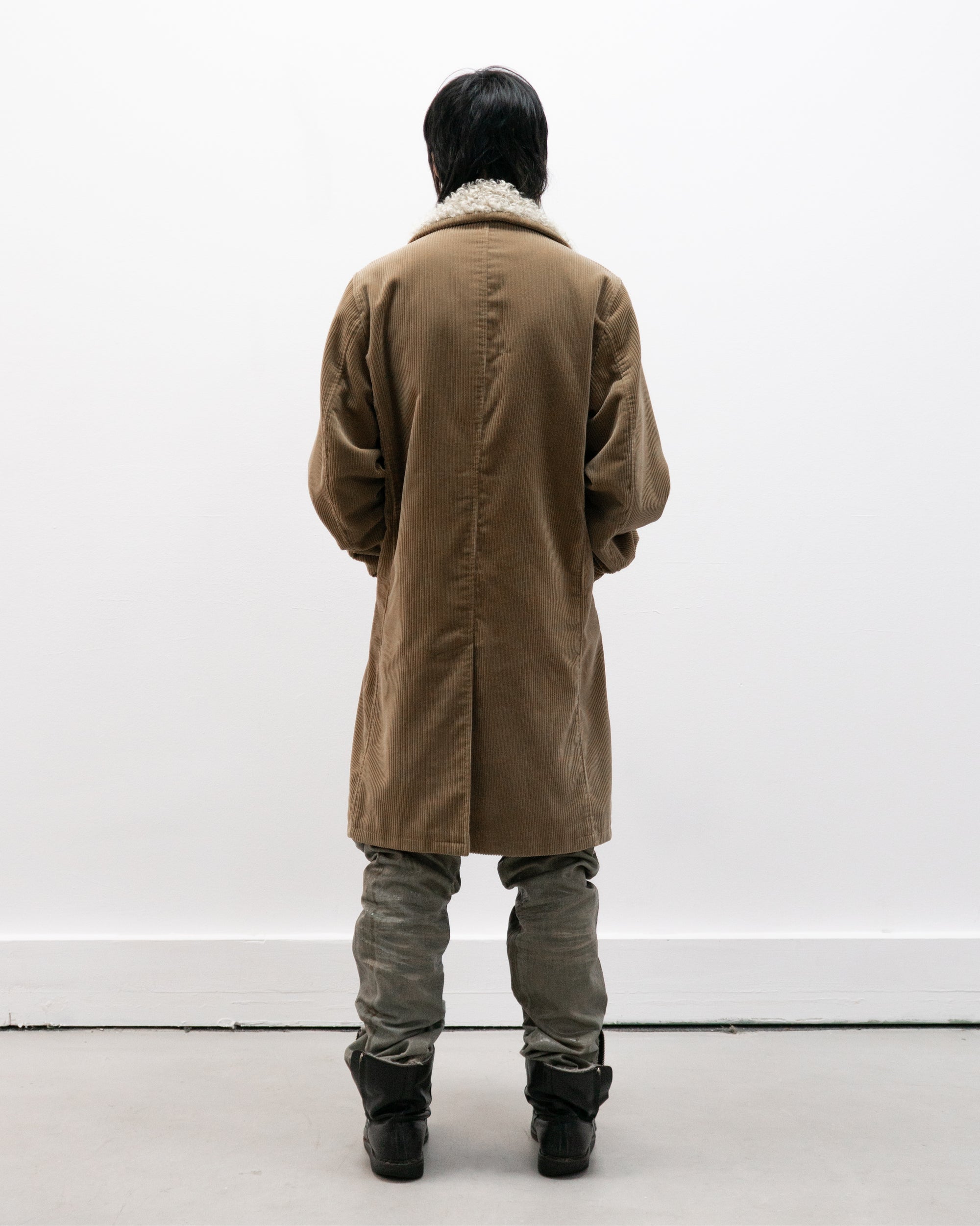 dolce & gabbana double breasted corduroy coat