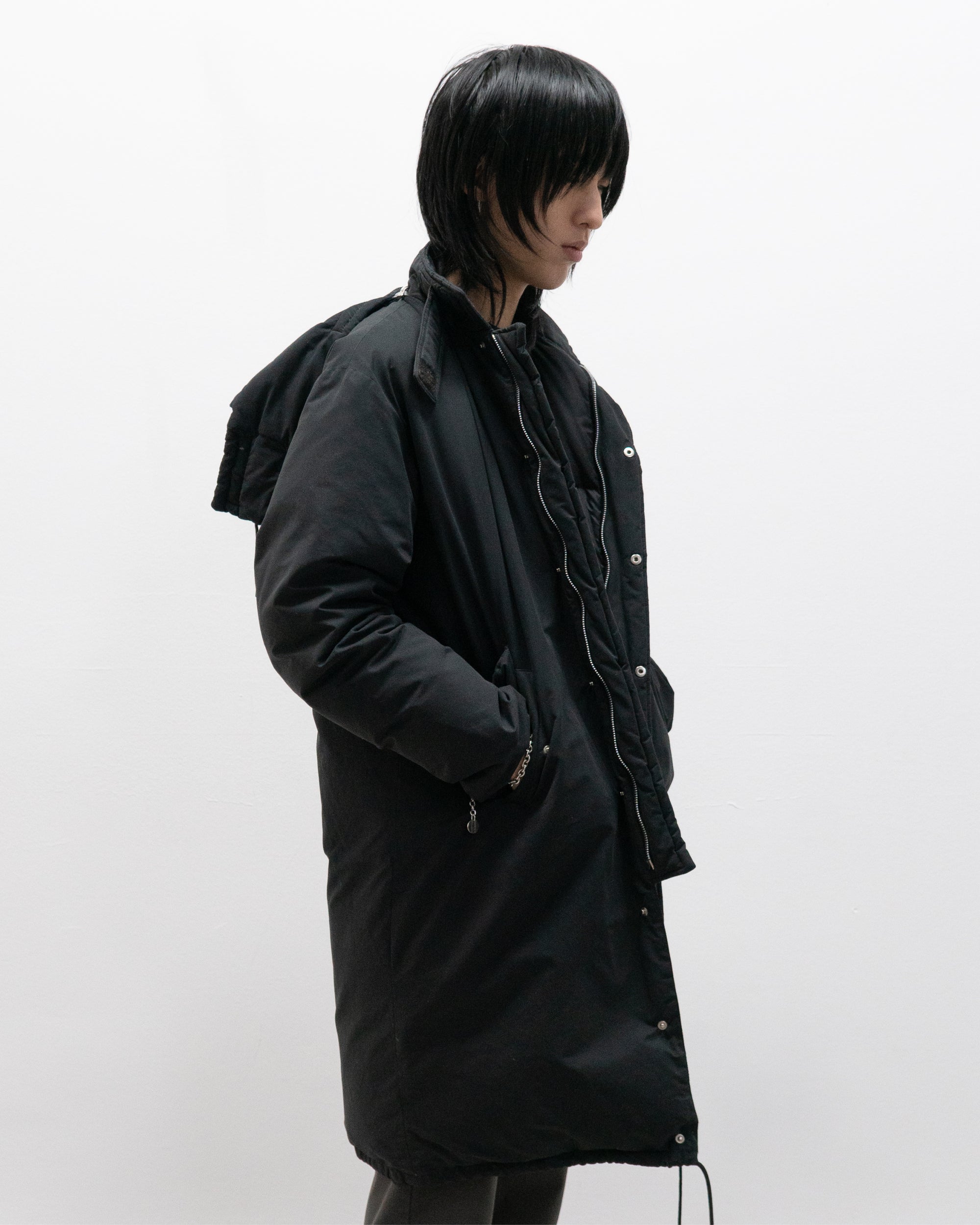 helmut lang aw98 hooded goose down parka