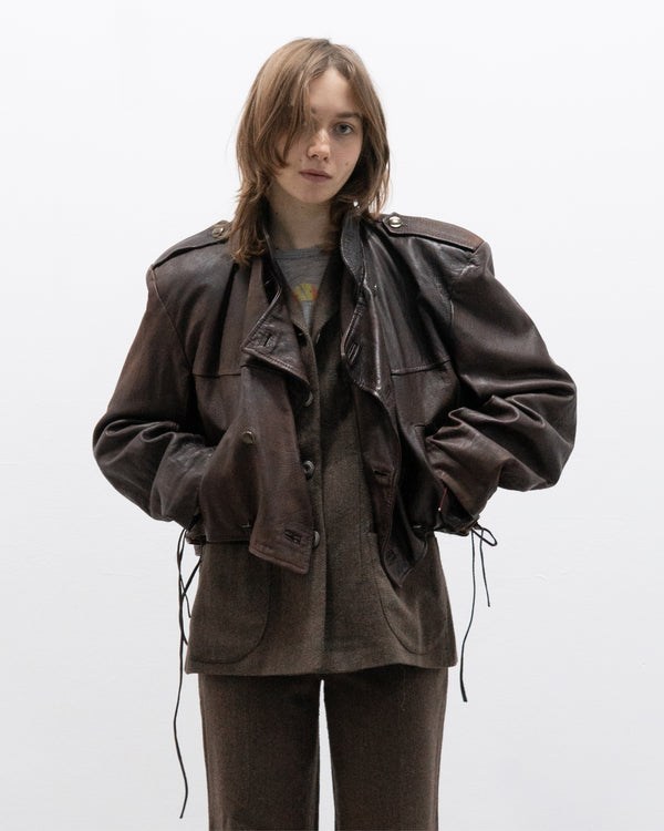 1950s leather motorcycle jacket