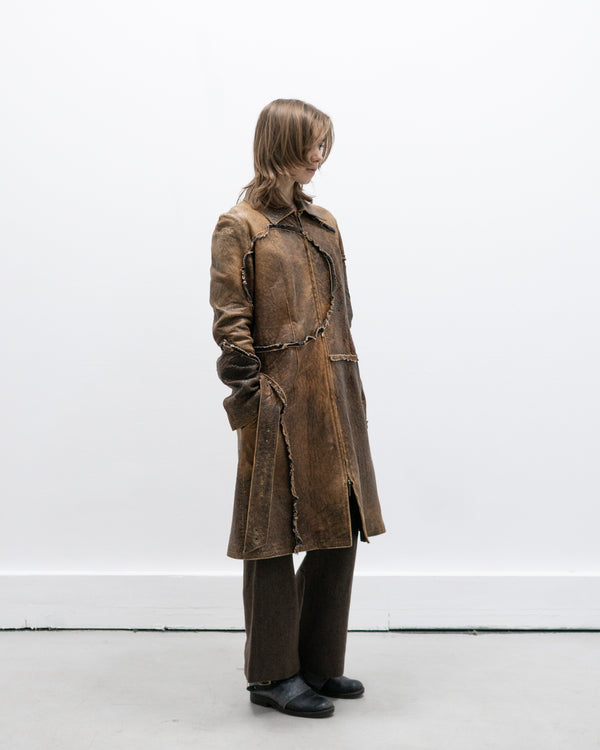 roberto cavalli just cavalli leather coat