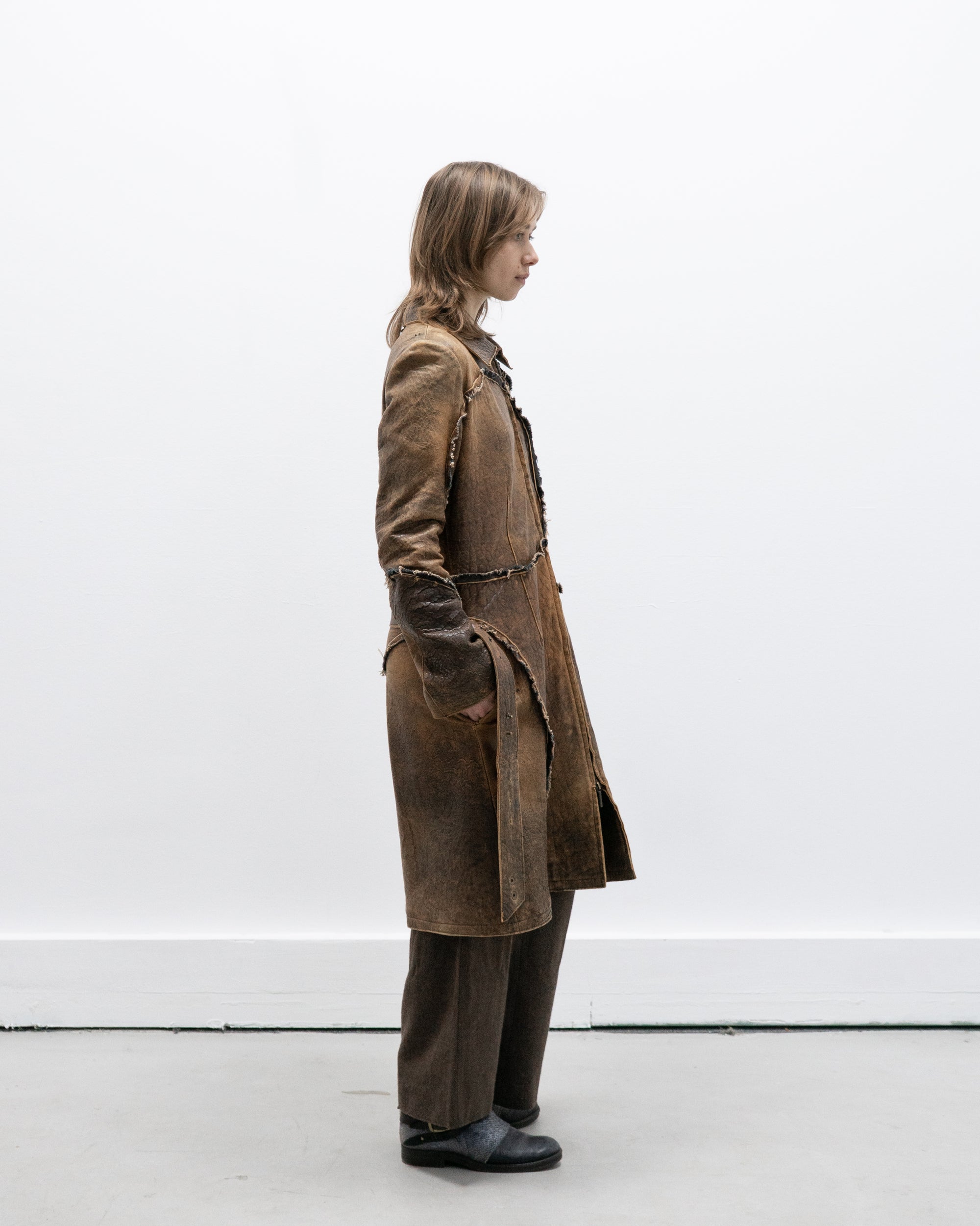 roberto cavalli just cavalli leather coat