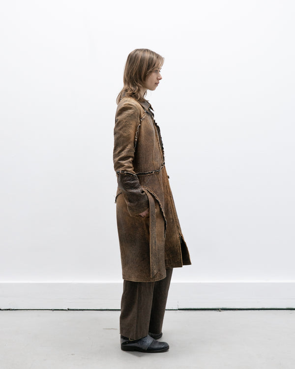 roberto cavalli just cavalli leather coat