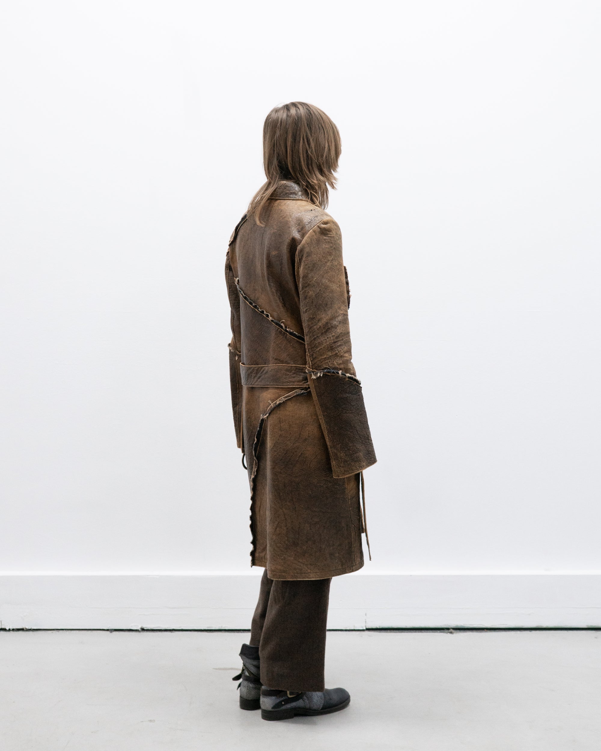 roberto cavalli just cavalli leather coat