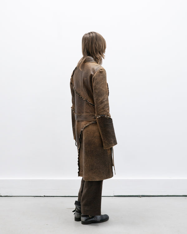 roberto cavalli just cavalli leather coat