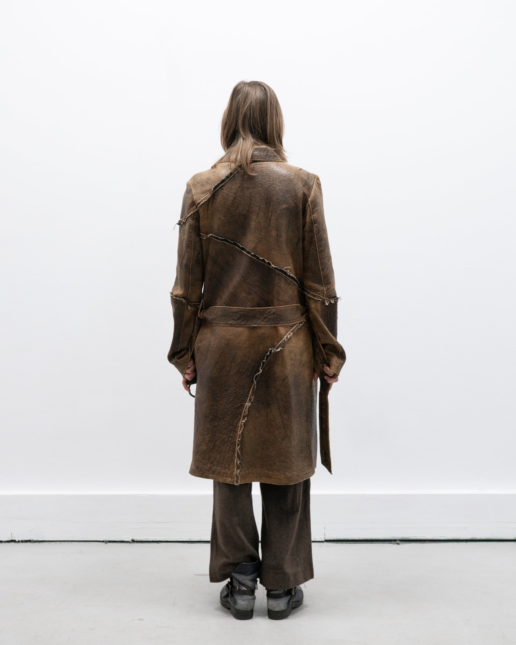 roberto cavalli just cavalli leather coat