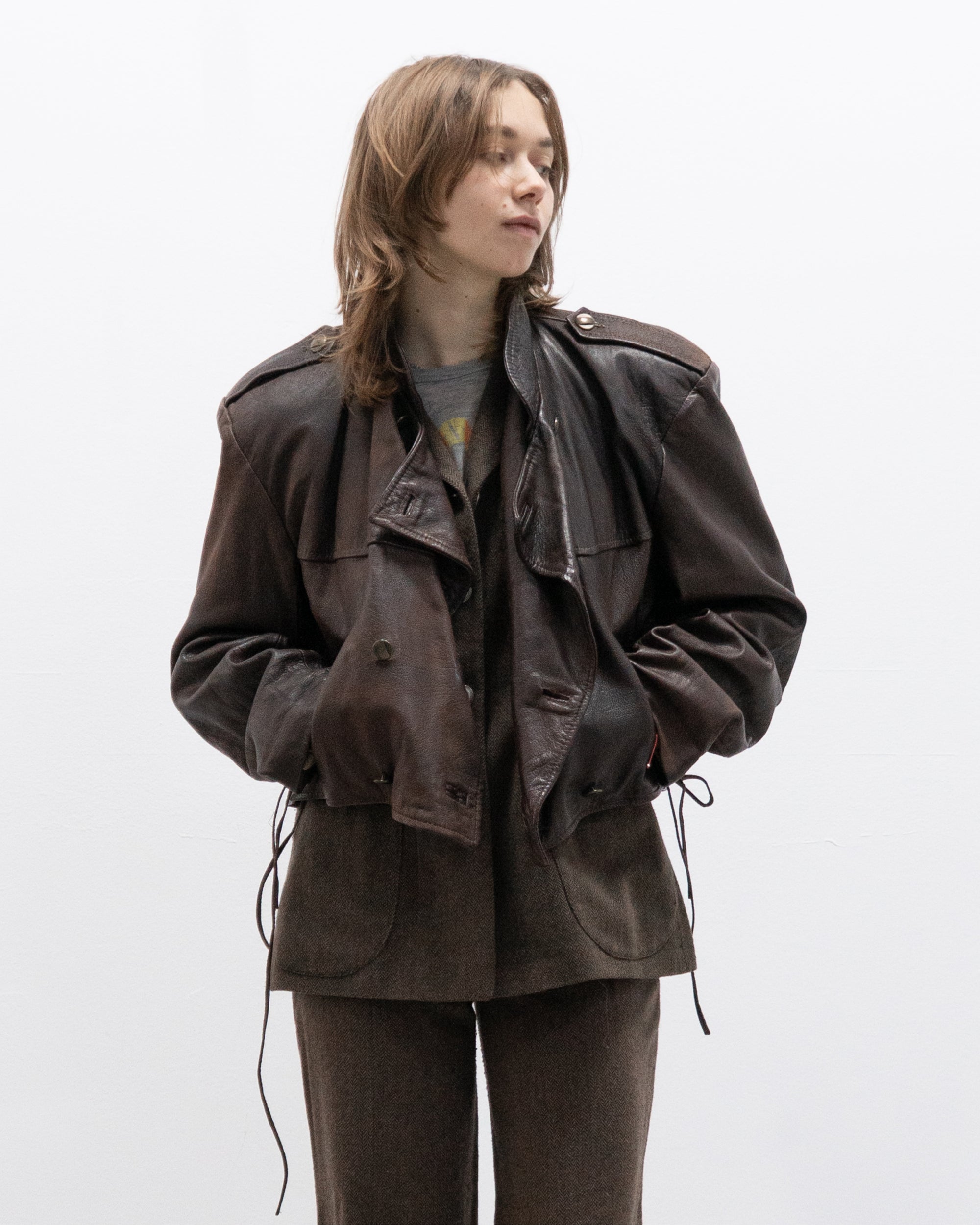 1950s leather motorcycle jacket