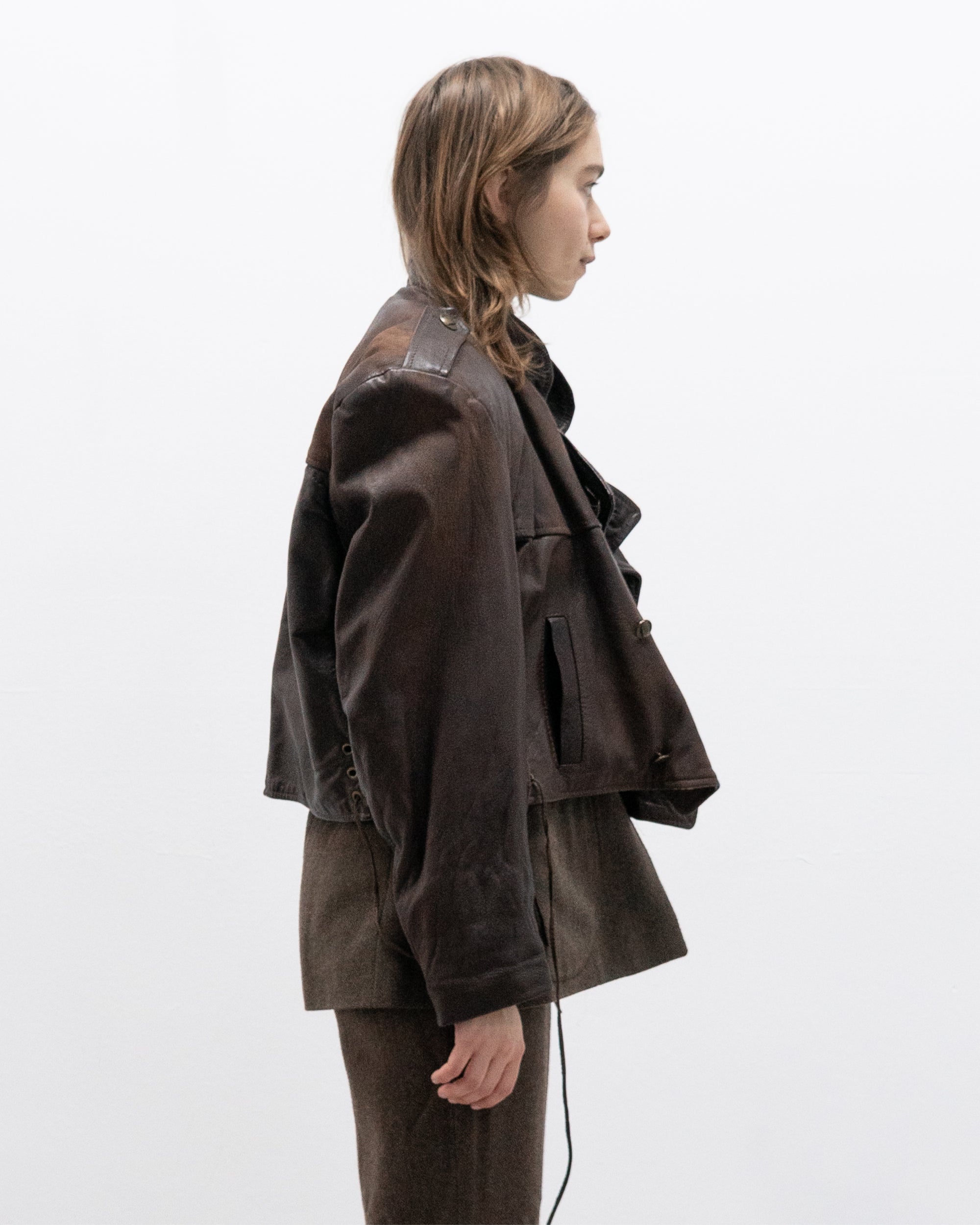 1950s leather motorcycle jacket