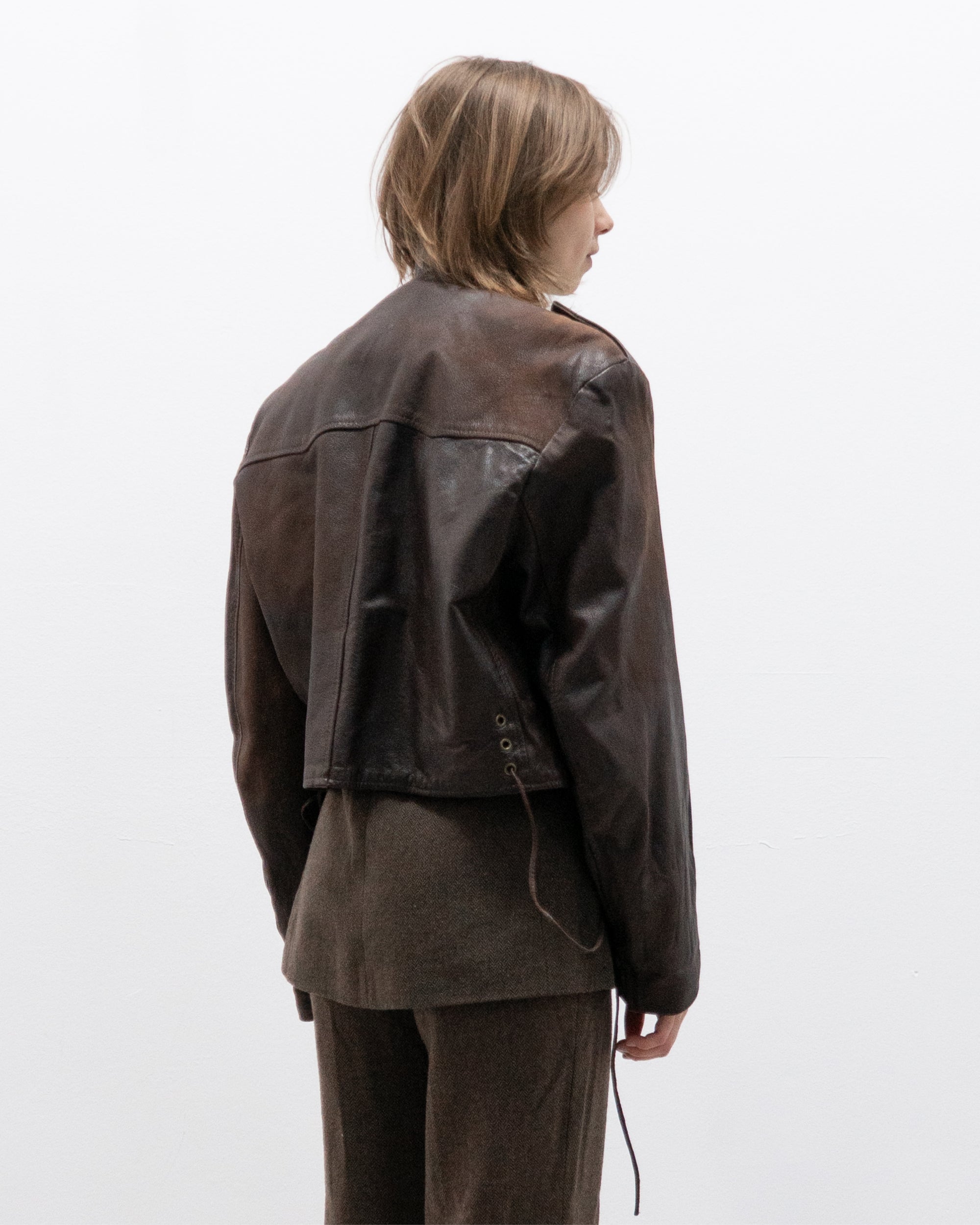 1950s leather motorcycle jacket