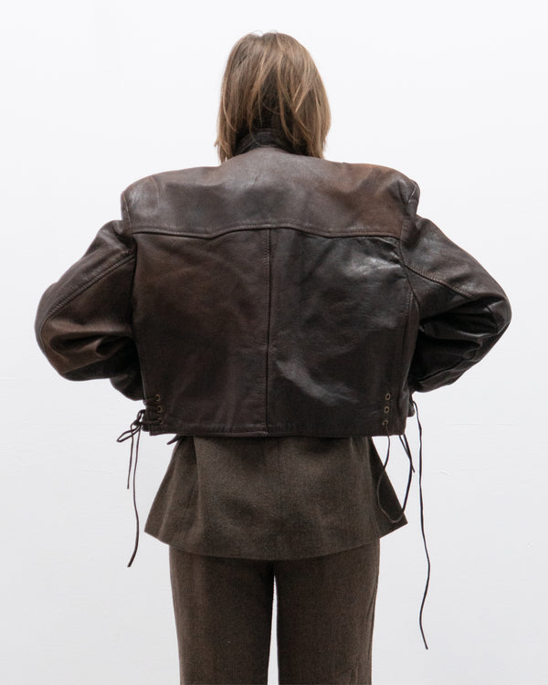 1950s leather motorcycle jacket